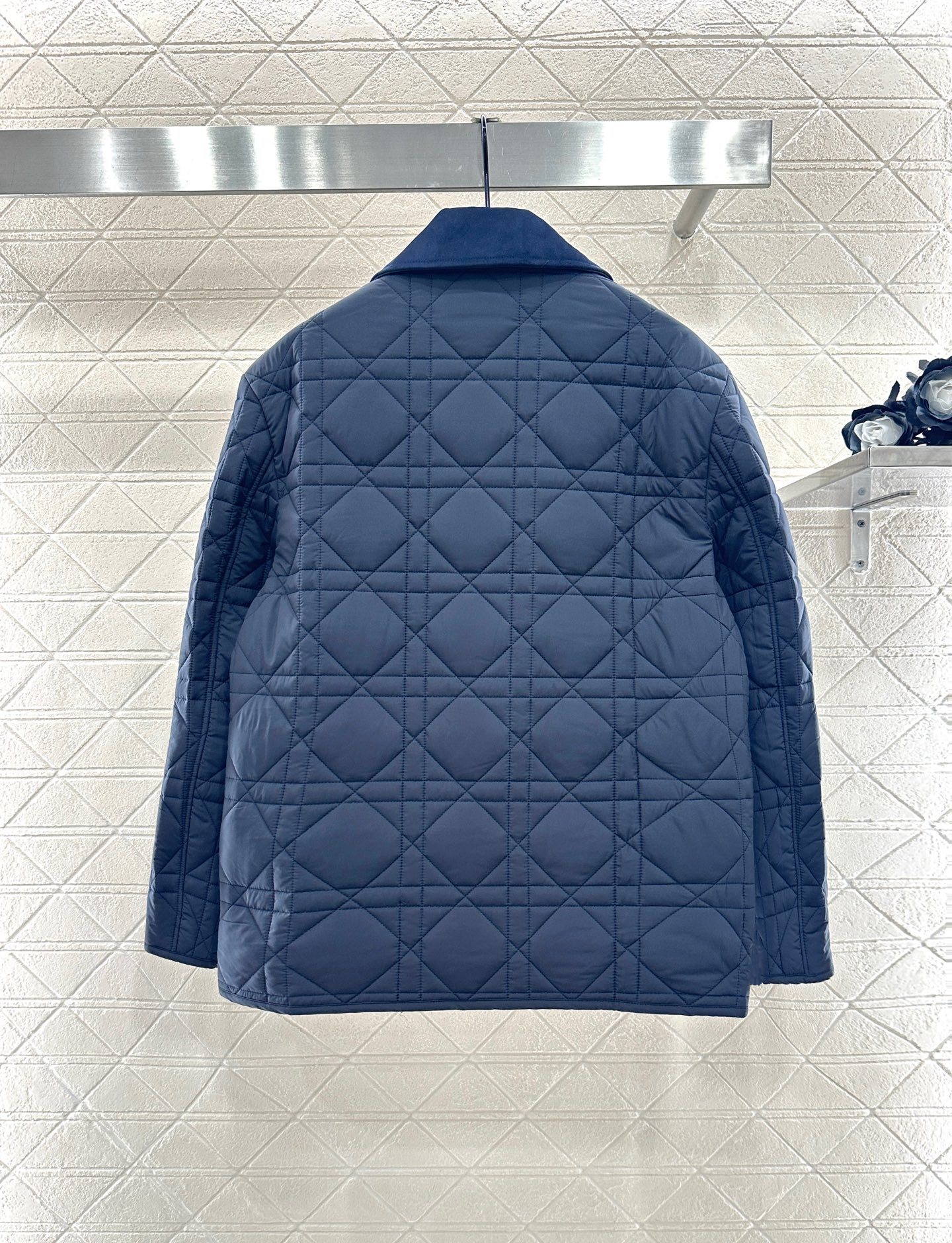 ♥Dio*♥2025新品上架 灯芯绒领藤格纹棉服外套定制YB防风防水尼龙材质,羽绒棉填充内里,整件轻盈保