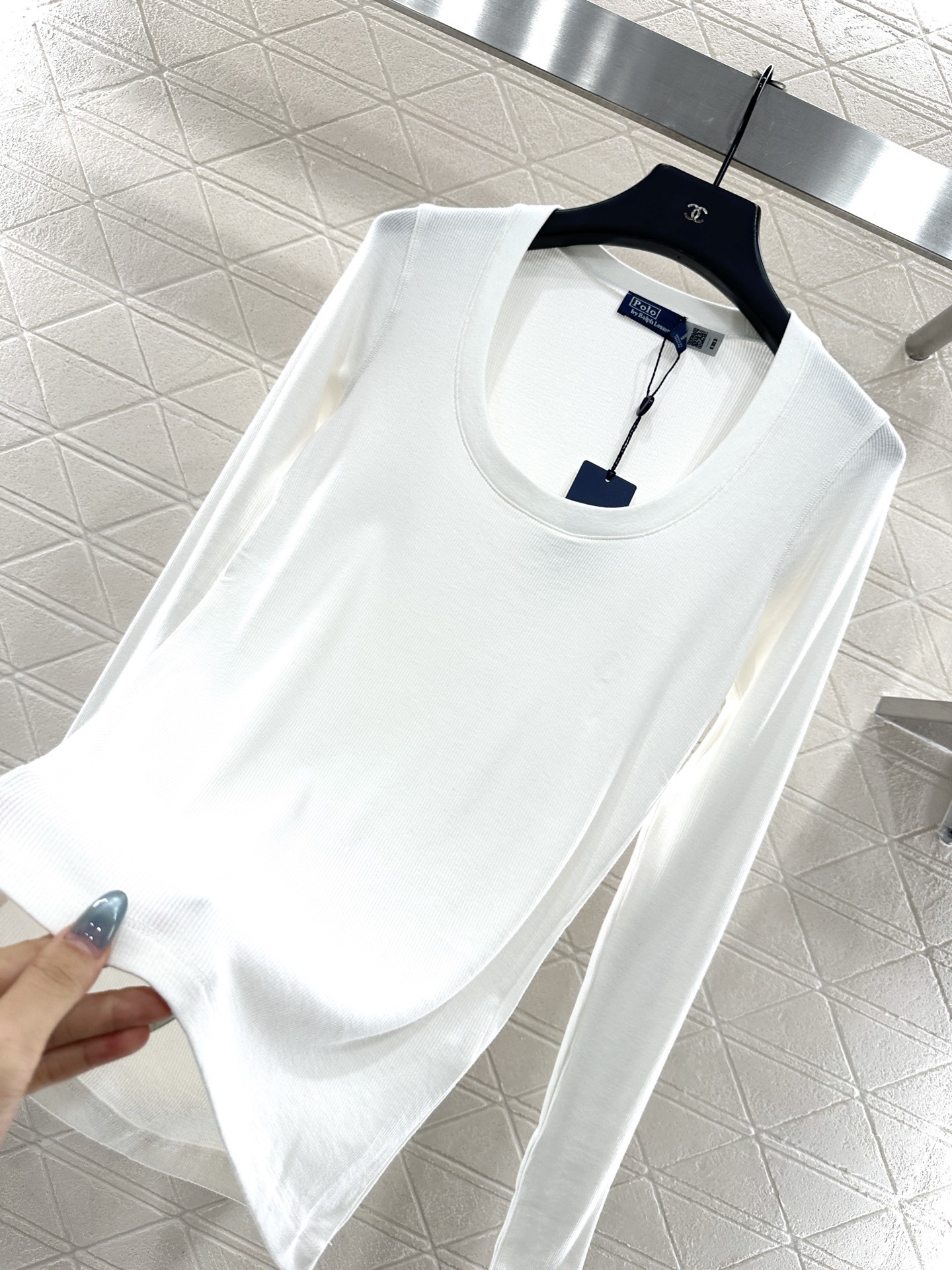 ♥Ralph Lauren*♥2025新品上架 修身U型领打底衫定制YB斜纹棉材质,清透舒适,弹力十足,