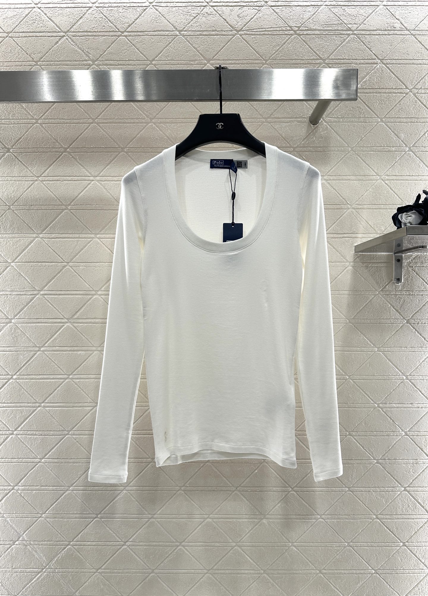 ♥Ralph Lauren*♥2025新品上架 修身U型领打底衫定制YB斜纹棉材质，清透舒适，弹力十足，