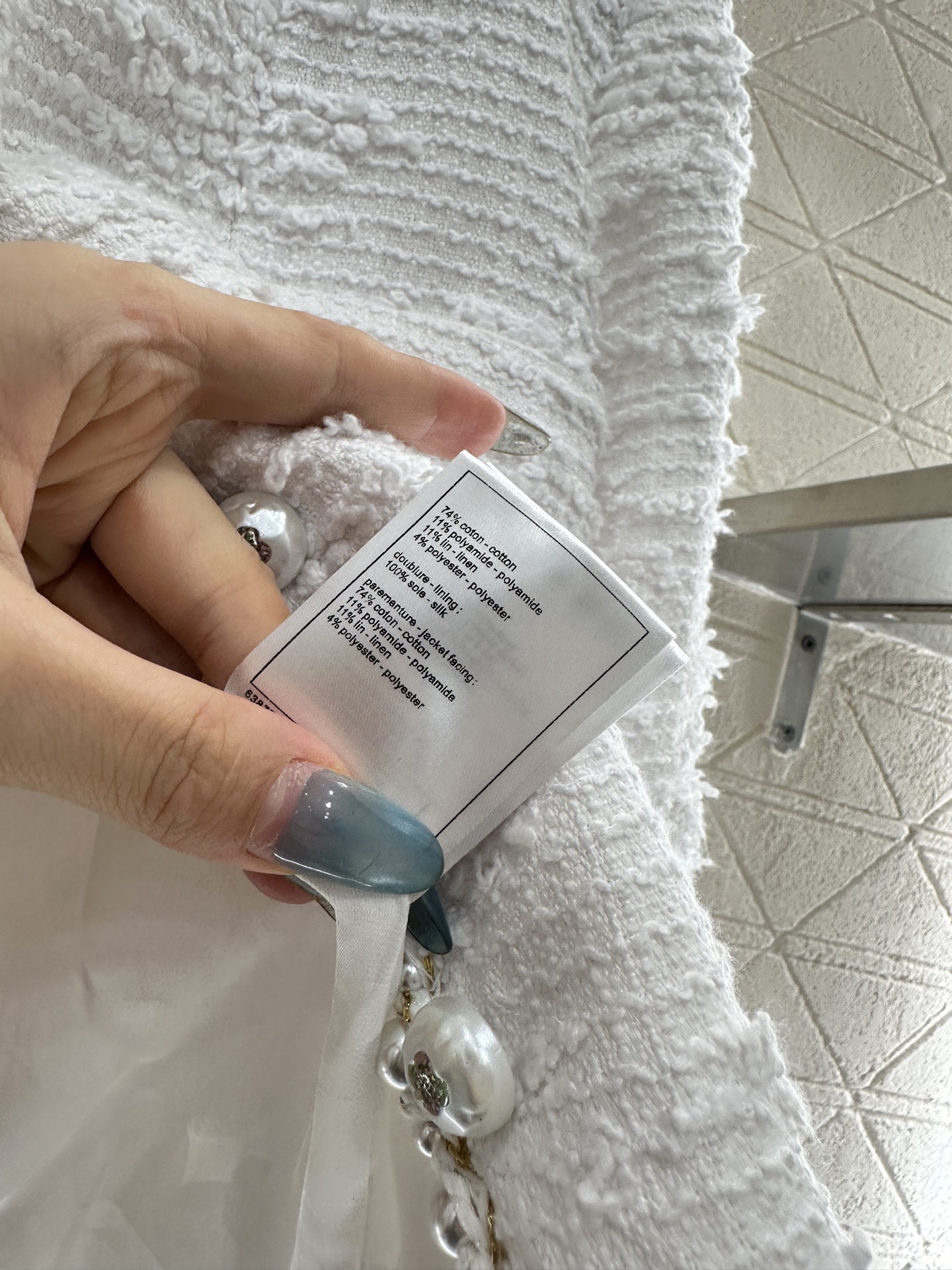 ♥Chane*♥2025新品上架 重工珍珠洋装外套定制YB进口粗纺羊毛呢材质,质感高级,品相十足,正肩垫