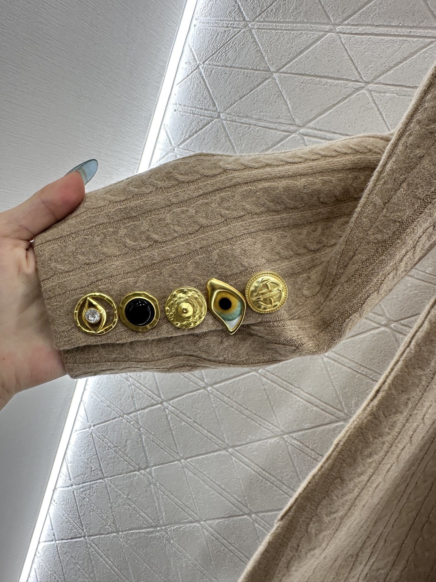 ♥Sch*♥2025新品上架 针织麻花西装外套定制YB进口棉毛材质,质感光泽,垂感更强,翻领正肩西装版型