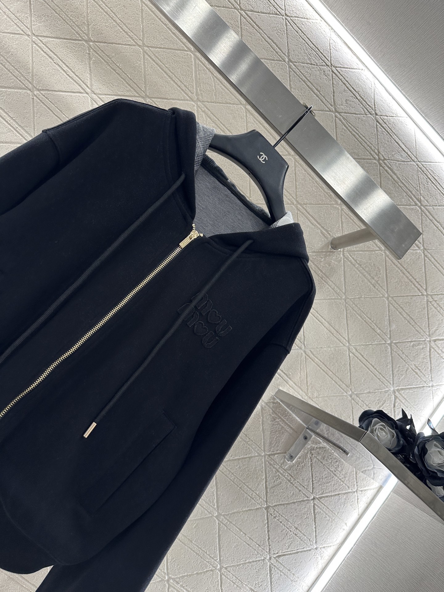 ♥Miumi*♥2025新品上架 连帽外套长裤套装定制YB进口棉纶材质,秋冬保暖厚度,舒适好穿,垂顺有型