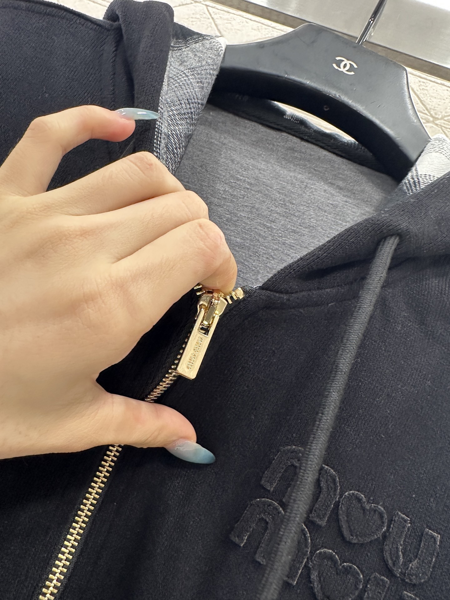 ♥Miumi*♥2025新品上架 连帽外套长裤套装定制YB进口棉纶材质,秋冬保暖厚度,舒适好穿,垂顺有型