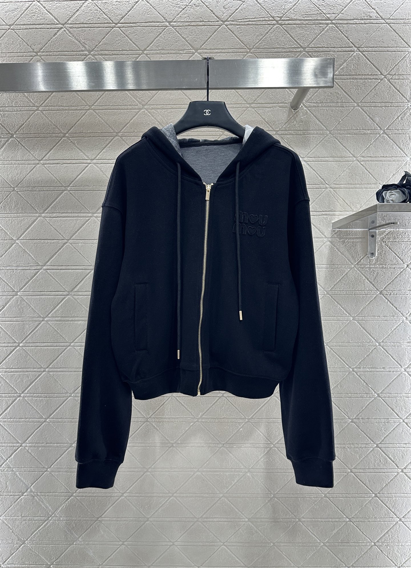 ♥Miumi*♥2025新品上架 连帽外套长裤套装定制YB进口棉纶材质，秋冬保暖厚度，舒适好穿，垂顺有型