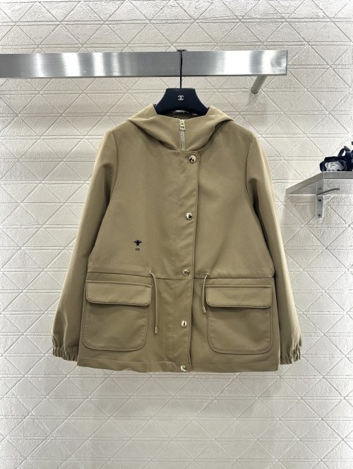 Dior Hooded Drawstring Windbreaker Jacket, Imported Cotton Material 3 Dior Hooded Drawstring Windbreaker Jacket, Imported Cotton Material