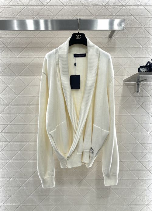 Louis Vuitton Wool Knit Cardigan Sweater with Shawl Collar and LV Logo 12 Louis Vuitton Wool Knit Cardigan Sweater with Shawl Collar and LV Logo