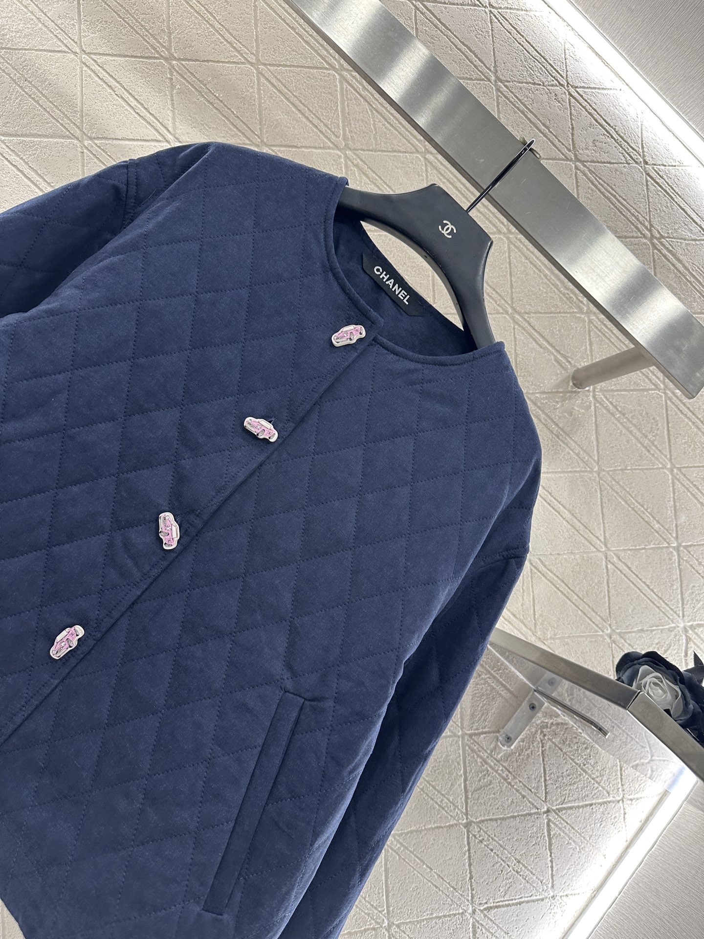 ♥Chane*♥2025新品上架 菱格圆领羽绒棉服定制YB斜纹全棉材质，其工艺还原，升级材质，提升秋冬御