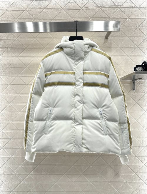 Dior Hooded Puffer Jacket Waterproof Nylon Down Feather Padded Coat 8 Dior Hooded Puffer Jacket Waterproof Nylon Down Feather Padded Coat