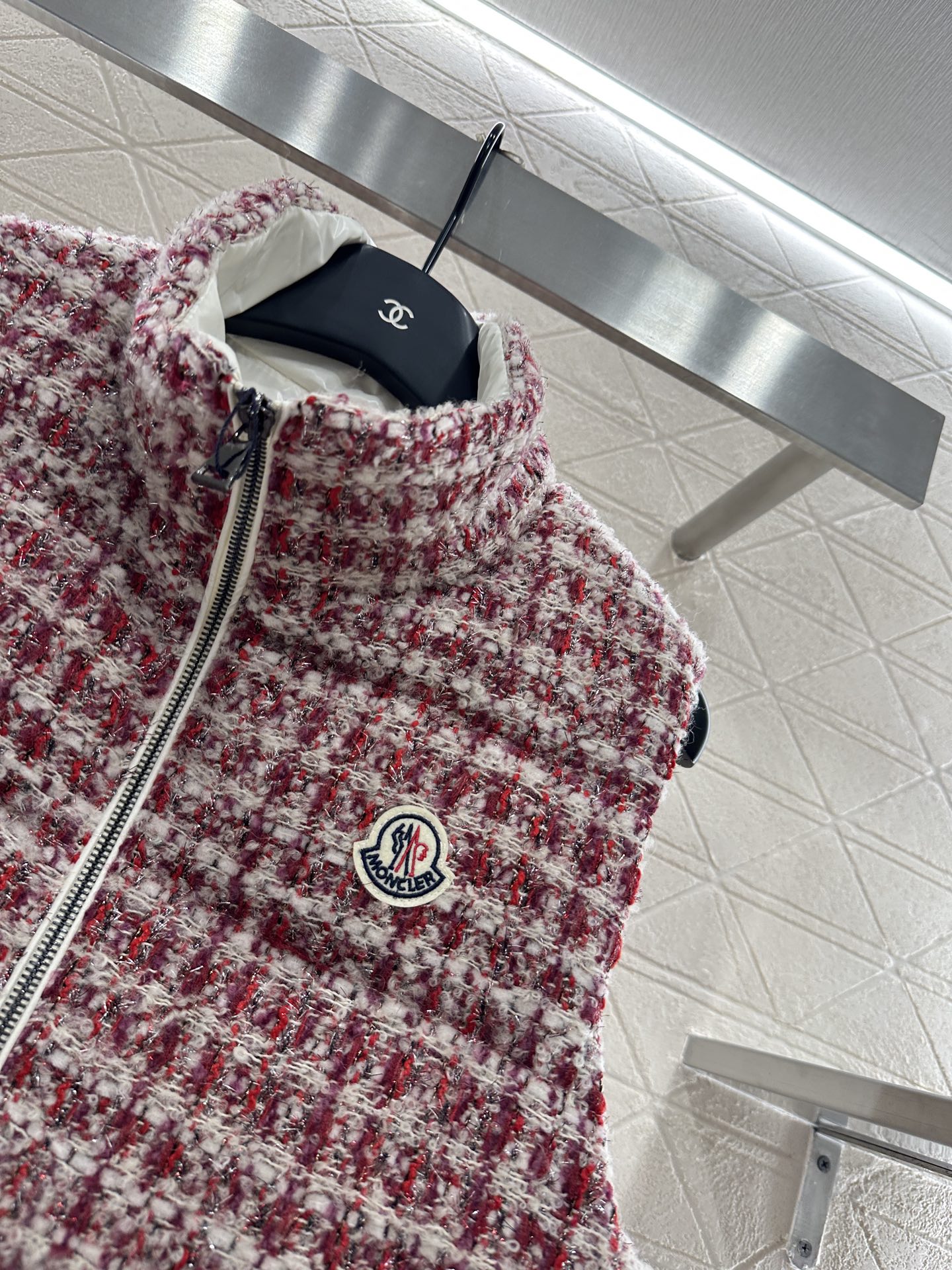 ♥Moncle*♥2025新品上架 立领毛呢羽绒马甲定制YB进口羊毛呢材质，其工艺还原，升级材质，提升秋