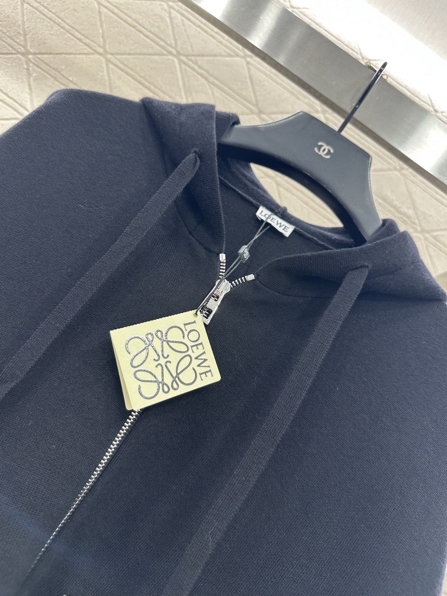 ♥Loew*♥2025新品上架 连帽拉链针织外套定制YB羊毛纱线材质，舒适透气，垂顺有型，连帽针织拉链外