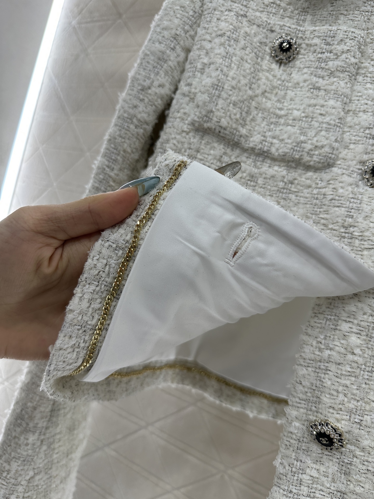 ♥Chane*♥2025新品上架 格纹粗花呢翻领洋装外套定制YB进口粗纺羊毛呢材质，肌理明显，质感上乘，