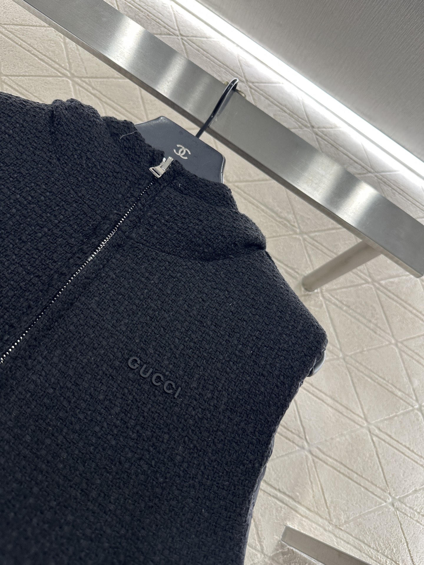 ♥Gucc*♥2025新品上架 连帽两面穿羽绒马甲定制YB防风防水尼龙➕毛呢材质，羽绒填充内里，整件轻盈