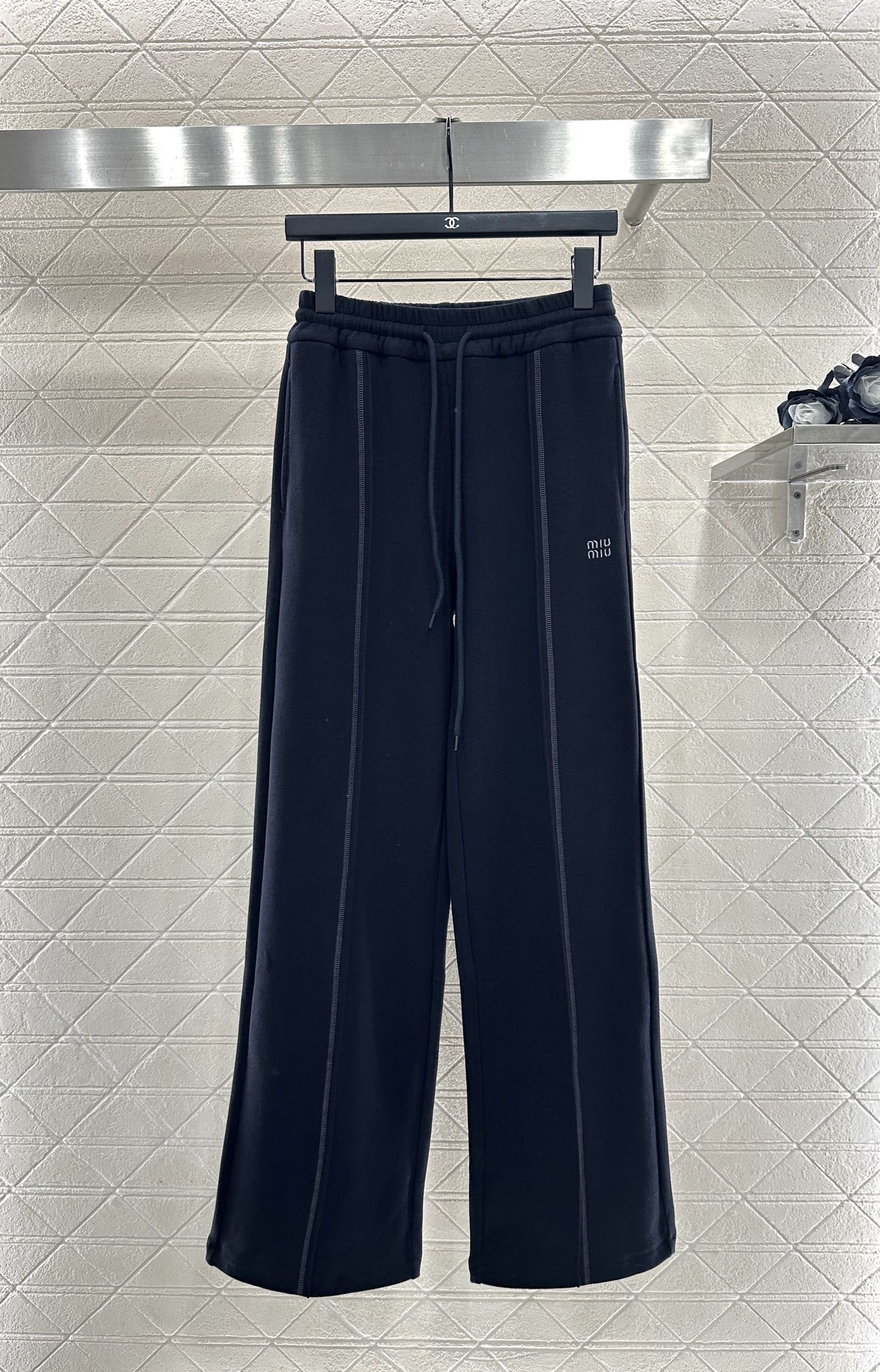 ♥Miumi*♥2025新品上架 半开襟连帽上衣长裤套装定制YB进口羊毛混纺材质，质感光泽，舒适保暖，修