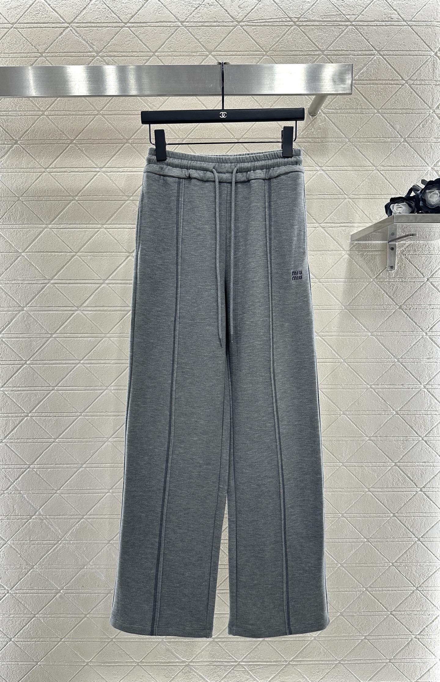 ♥Miumi*♥2025新品上架 半开襟连帽上衣长裤套装定制YB进口羊毛混纺材质，质感光泽，舒适保暖，修