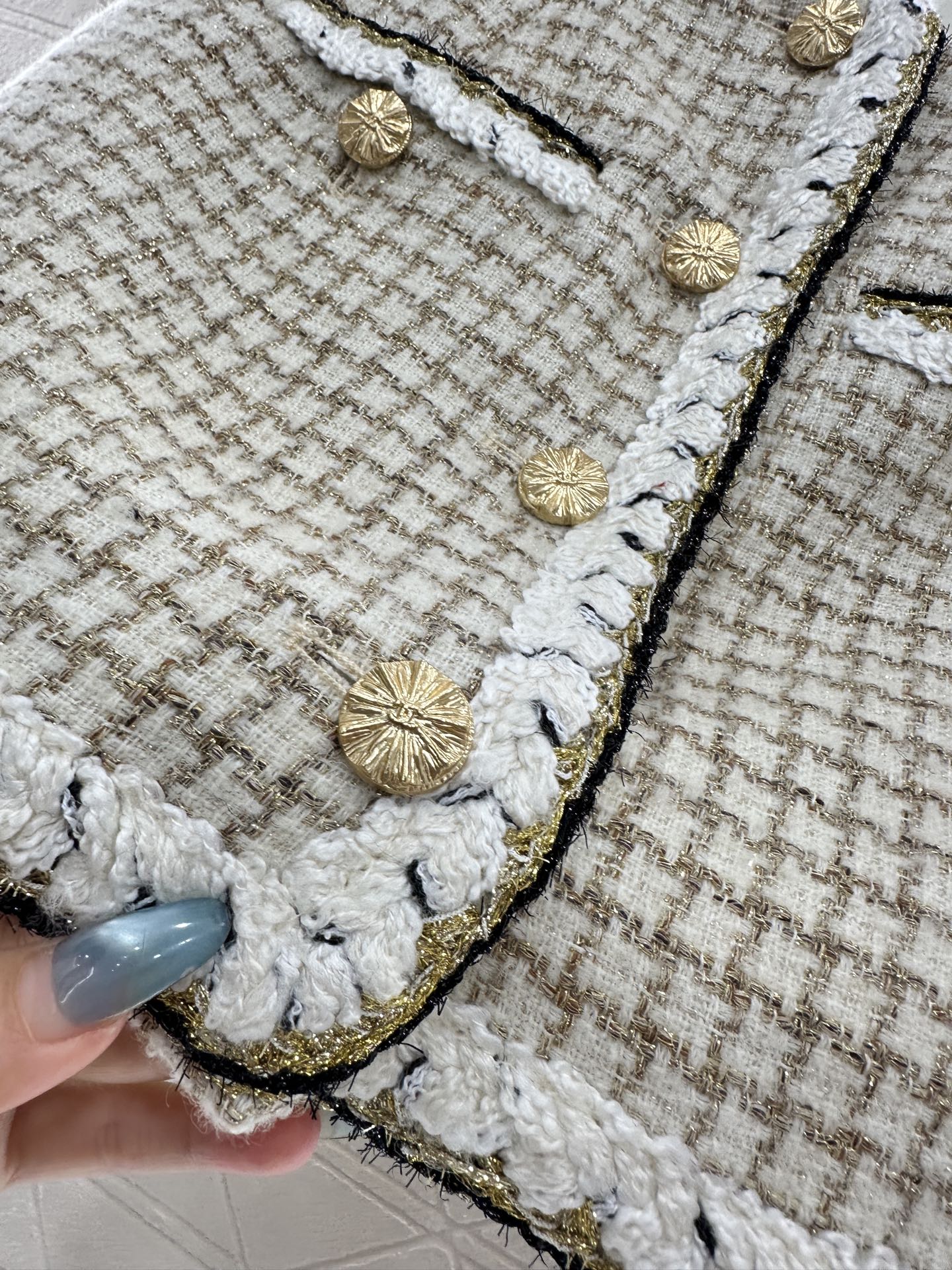 ♥Chane*♥2025新品上架 编织格纹马甲半裙套装定制YB进口粗纺羊毛呢材质，肌理明显，质感上乘，粗