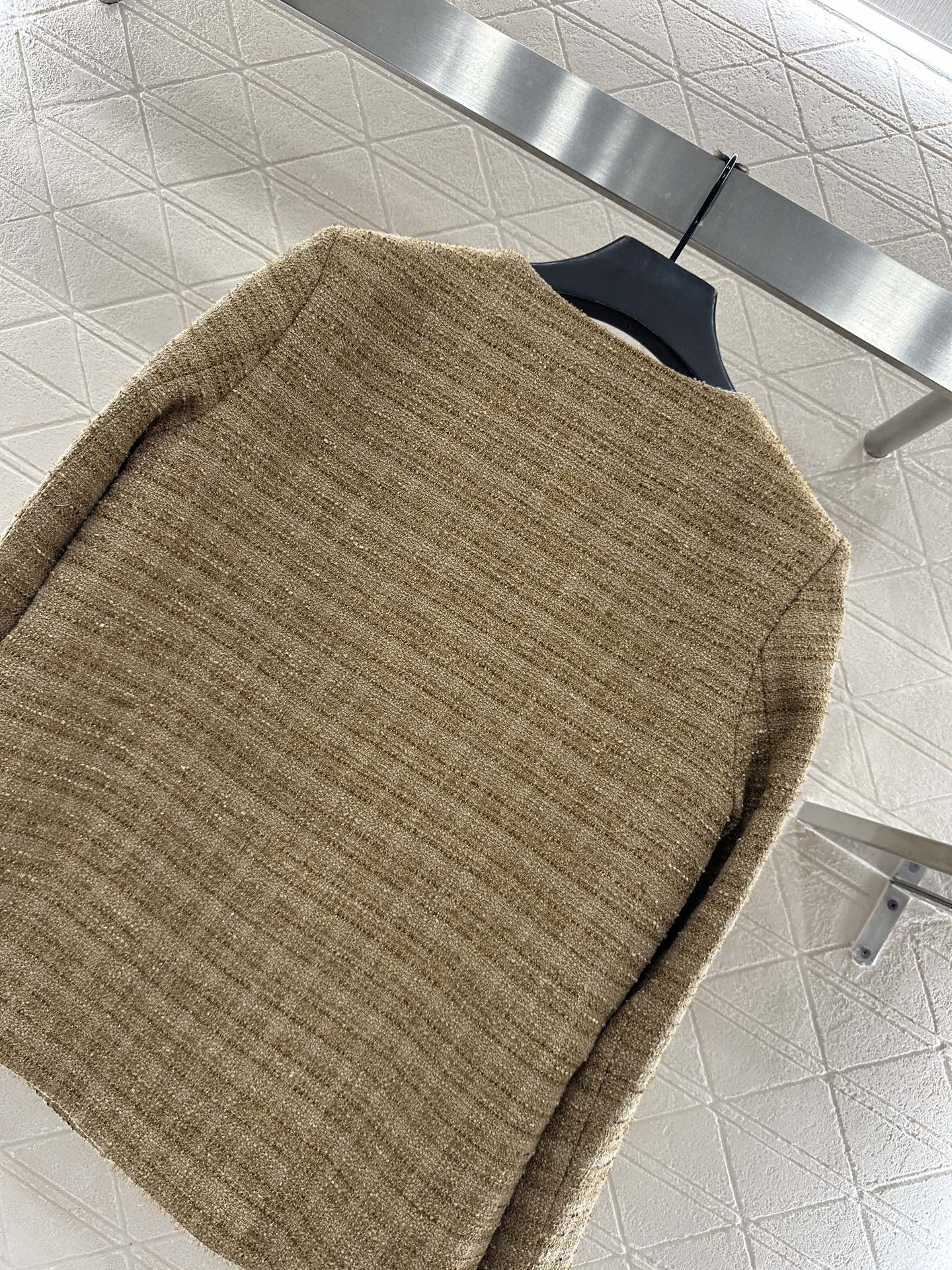 ♥Chane*♥2025新品上架 毛絮粗呢外套短裙套装定制YB进口毛呢材质，肌理明显，质感十足，圆领洋装