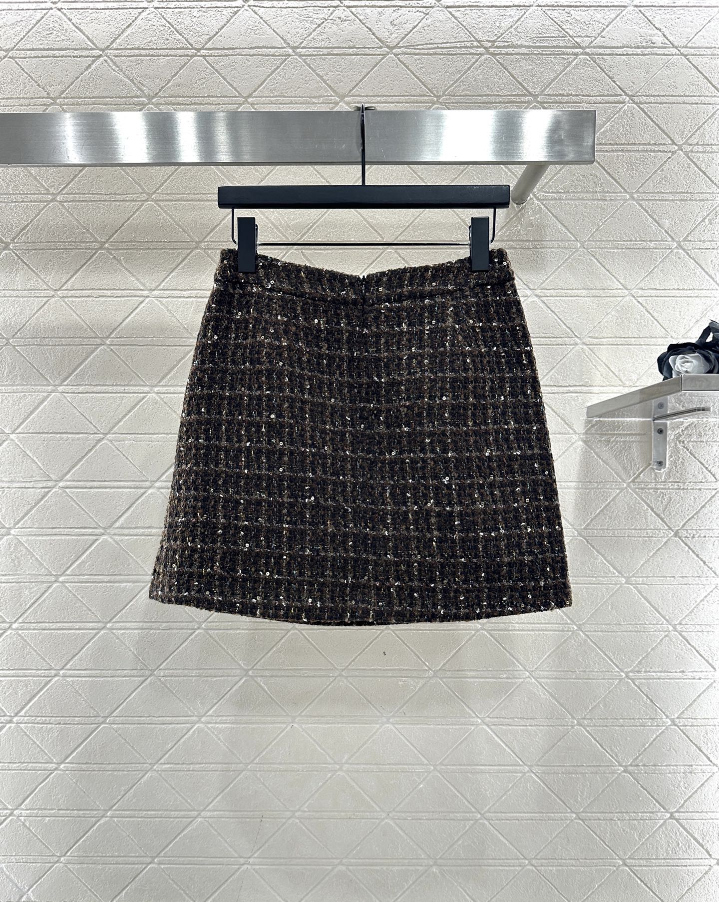 ♥Chane*♥2025新品上架 皮领拼接粗呢外套短裙套装定制YB进口毛呢材质，肌理明显，质感十足，小立