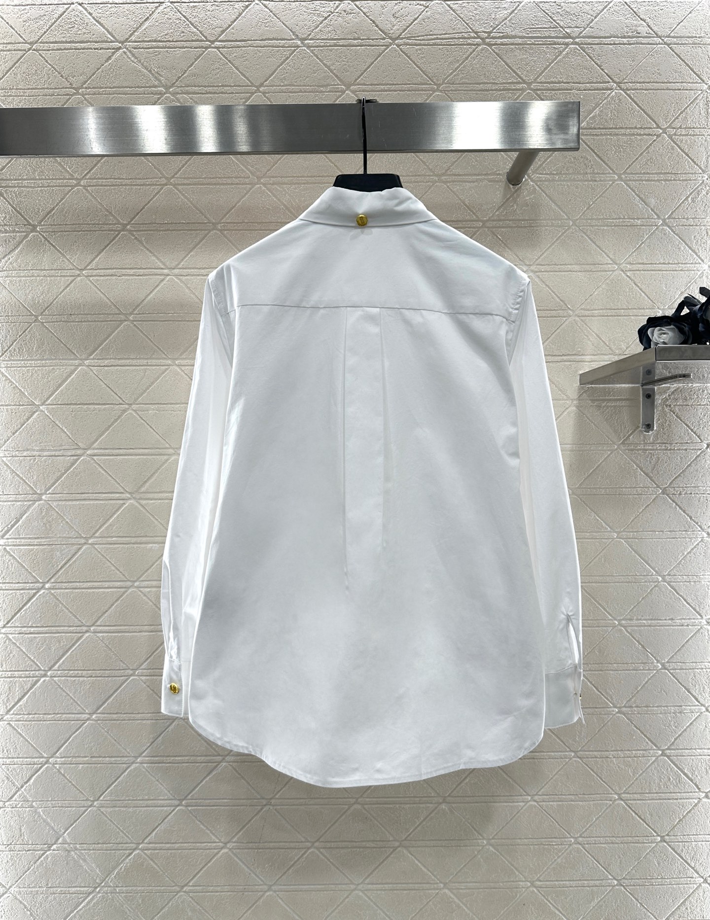 ♥Sch*♥2025新品上架 镶边翻领廓形衬衫定制YB斜纹全棉材质，亲肤舒适，透气垂顺，廓形宽松翻领衬衫