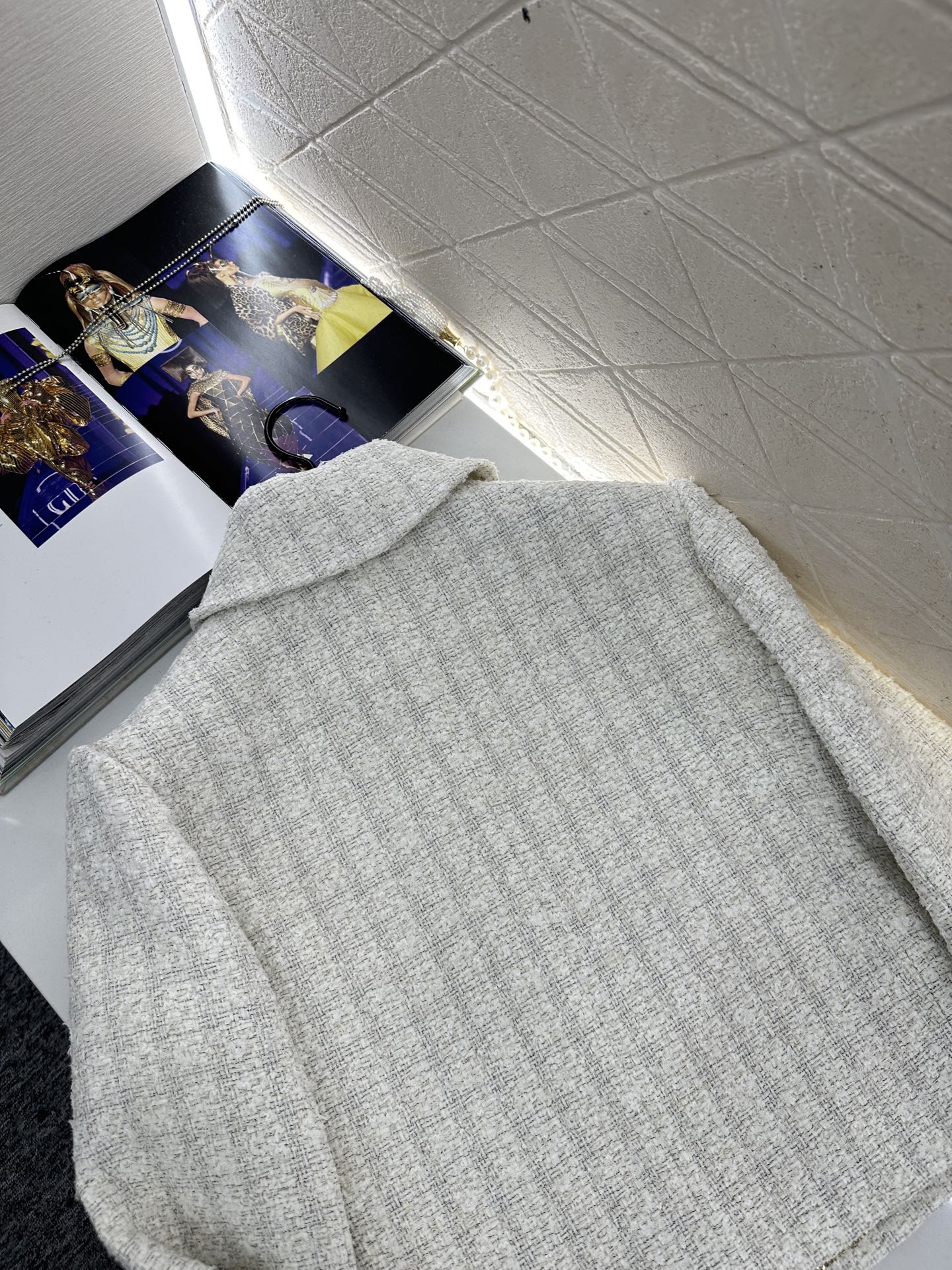 ♥Chane*♥2025新品上架 格纹粗花呢翻领洋装外套定制YB进口粗纺羊毛呢材质，肌理明显，质感上乘，