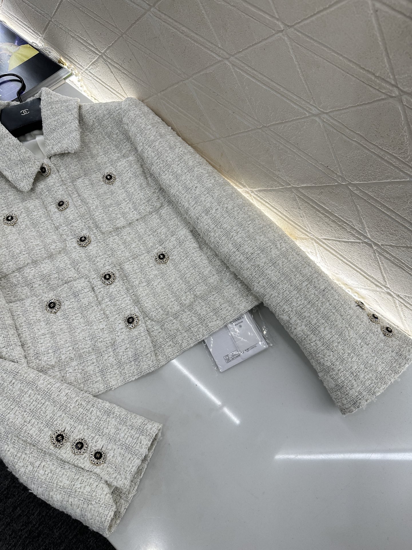 ♥Chane*♥2025新品上架 格纹粗花呢翻领洋装外套定制YB进口粗纺羊毛呢材质，肌理明显，质感上乘，