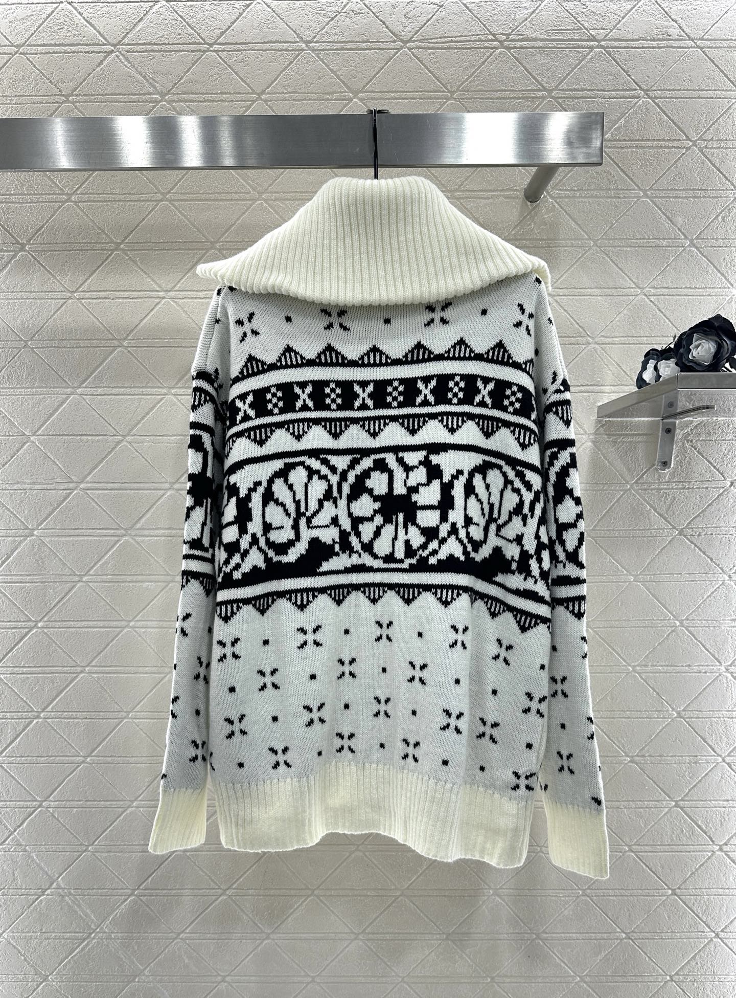 ♥Eudemenni*♥2025新品上架 翻领拉链费尔岛针织外套定制YB羊毛纱线织造，质感高级，舒适柔软