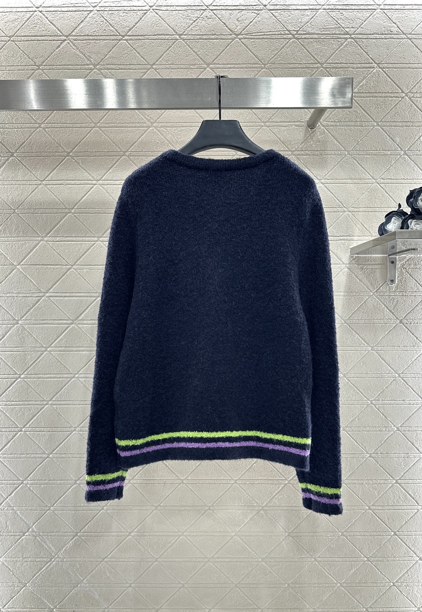 ♥Chane*♥2025新品上架 软糯圆领针织开衫25coco滑雪🎿系列#定制YB羊绒纱线织造，密度细针