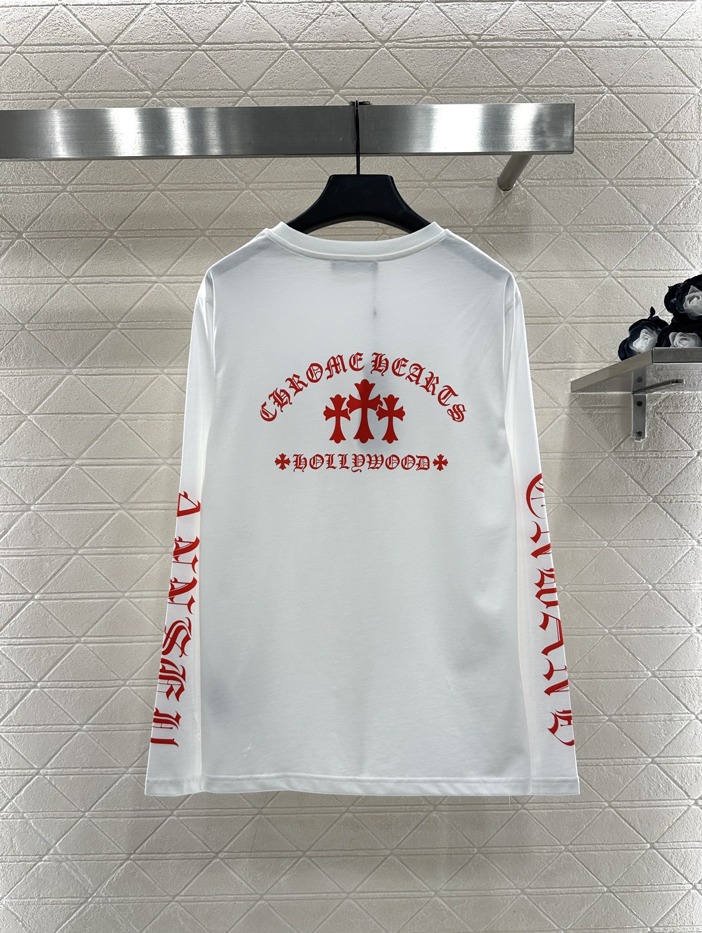 ♥Chrome hear*♥2025新品上架 字母印花长袖上衣定制YB斜纹全棉材质，质感舒适，弹力十足，