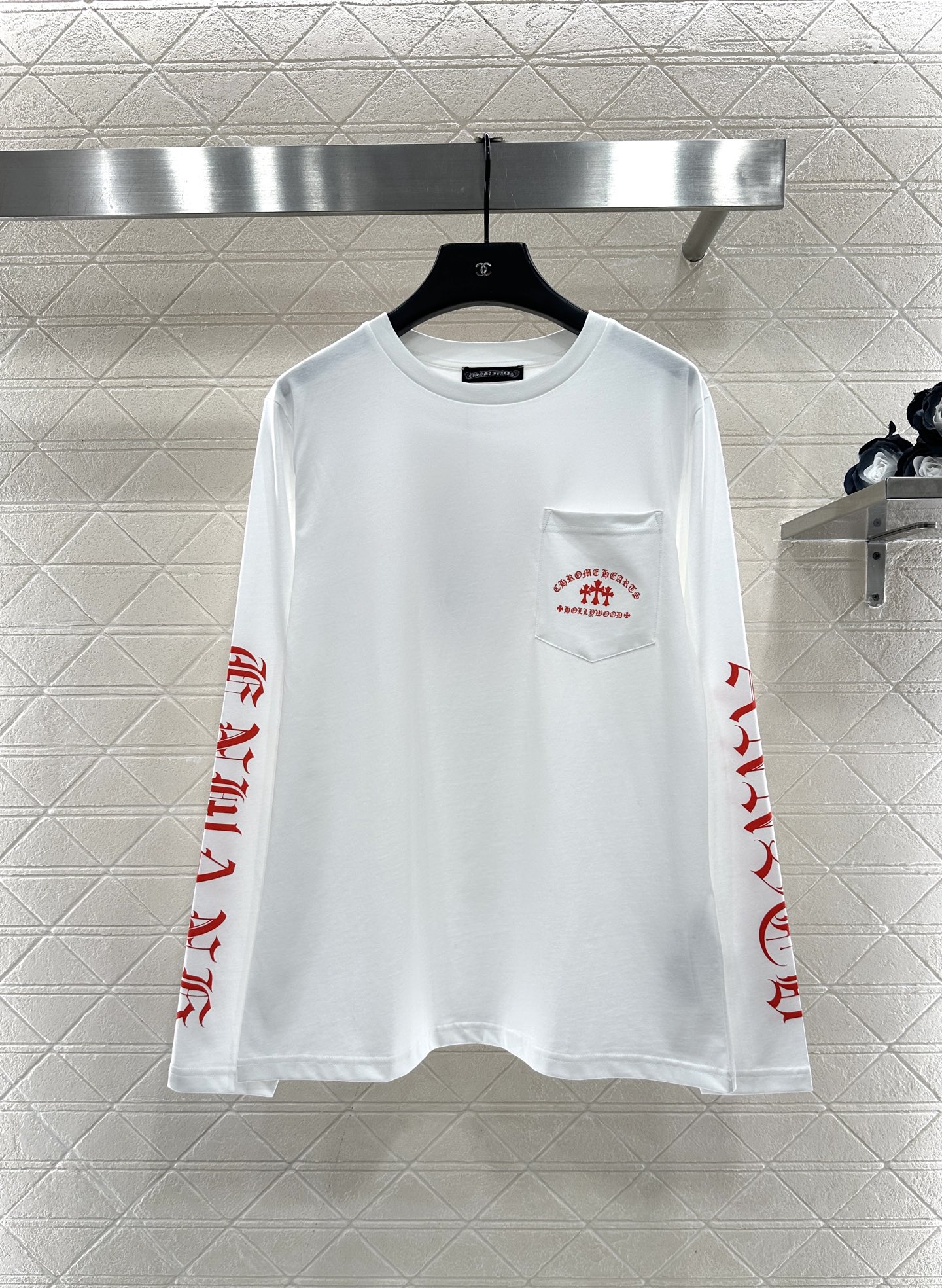 ♥Chrome hear*♥2025新品上架 字母印花长袖上衣定制YB斜纹全棉材质，质感舒适，弹力十足，