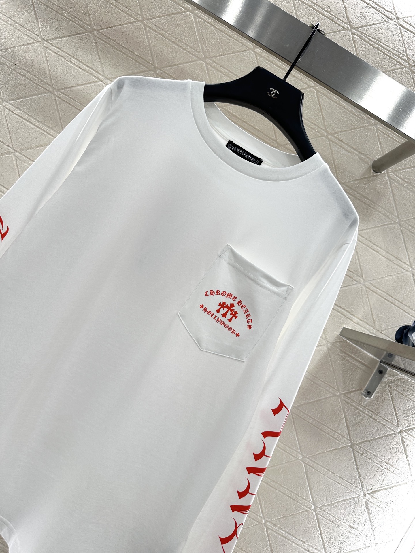 ♥Chrome hear*♥2025新品上架 字母印花长袖上衣定制YB斜纹全棉材质，质感舒适，弹力十足，
