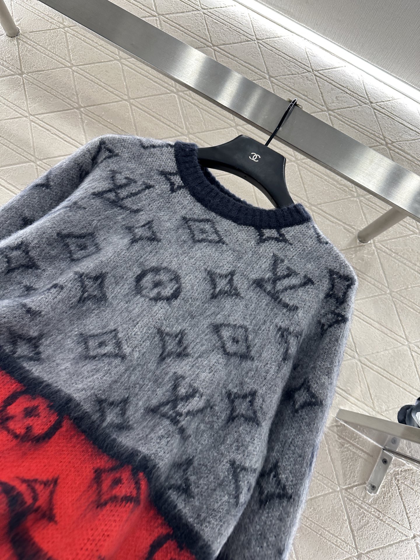 ♥Louis vuitto*♥2025新品上架 提花撞色羊毛套头毛衣定制YB羊毛纱线织造，质感高级，穿搭