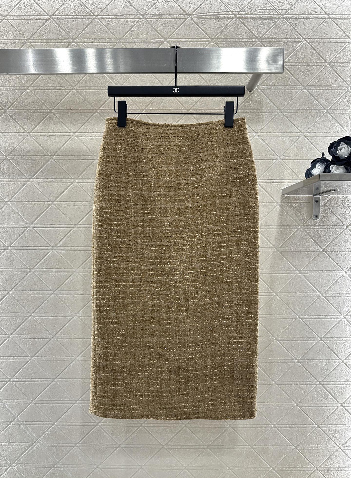 ♥Chane*♥2025新品上架 圆领编织洋装半裙套装定制YB进口粗纺毛呢材质，质感高级，品相十足，圆领