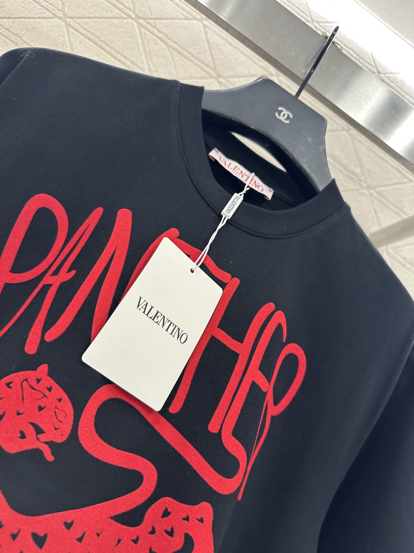 ♥Valentin*♥2025新品上架 植绒印花𝑇𝑒𝑒定制YB原生全棉材质，透气舒适，质感十足，宽松短袖