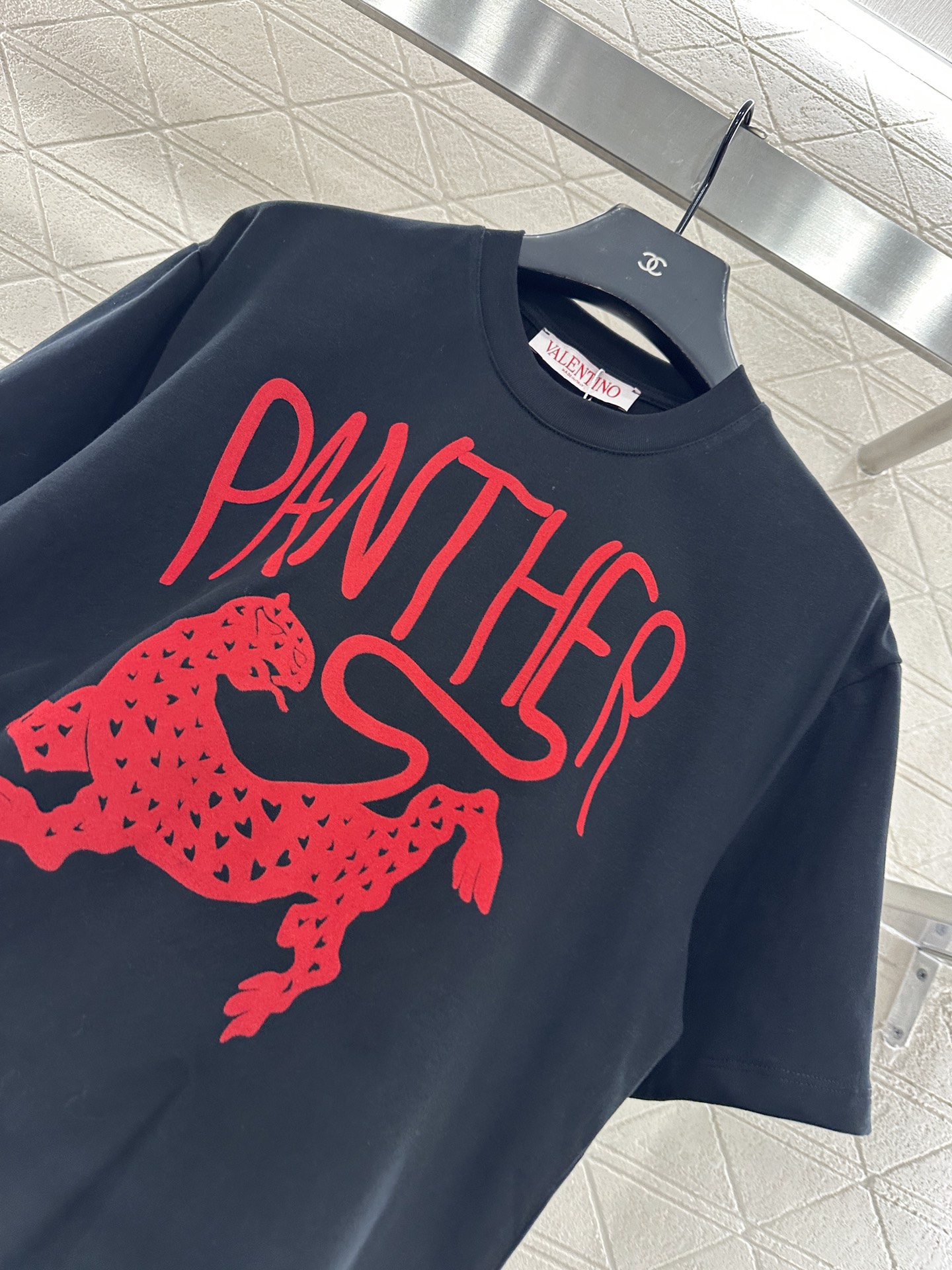 ♥Valentin*♥2025新品上架 植绒印花𝑇𝑒𝑒定制YB原生全棉材质，透气舒适，质感十足，宽松短袖