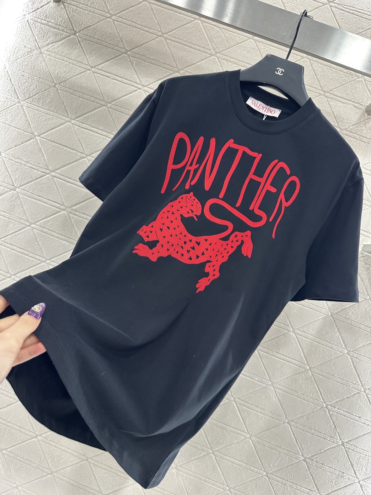 ♥Valentin*♥2025新品上架 植绒印花𝑇𝑒𝑒定制YB原生全棉材质，透气舒适，质感十足，宽松短袖