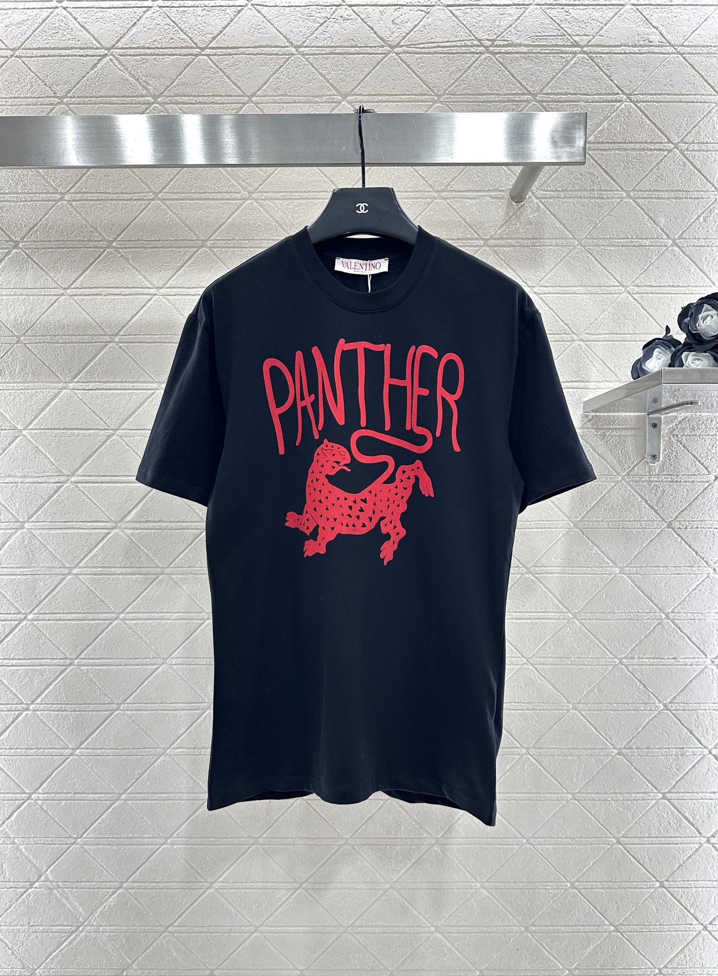 ♥Valentin*♥2025新品上架 植绒印花𝑇𝑒𝑒定制YB原生全棉材质，透气舒适，质感十足，宽松短袖