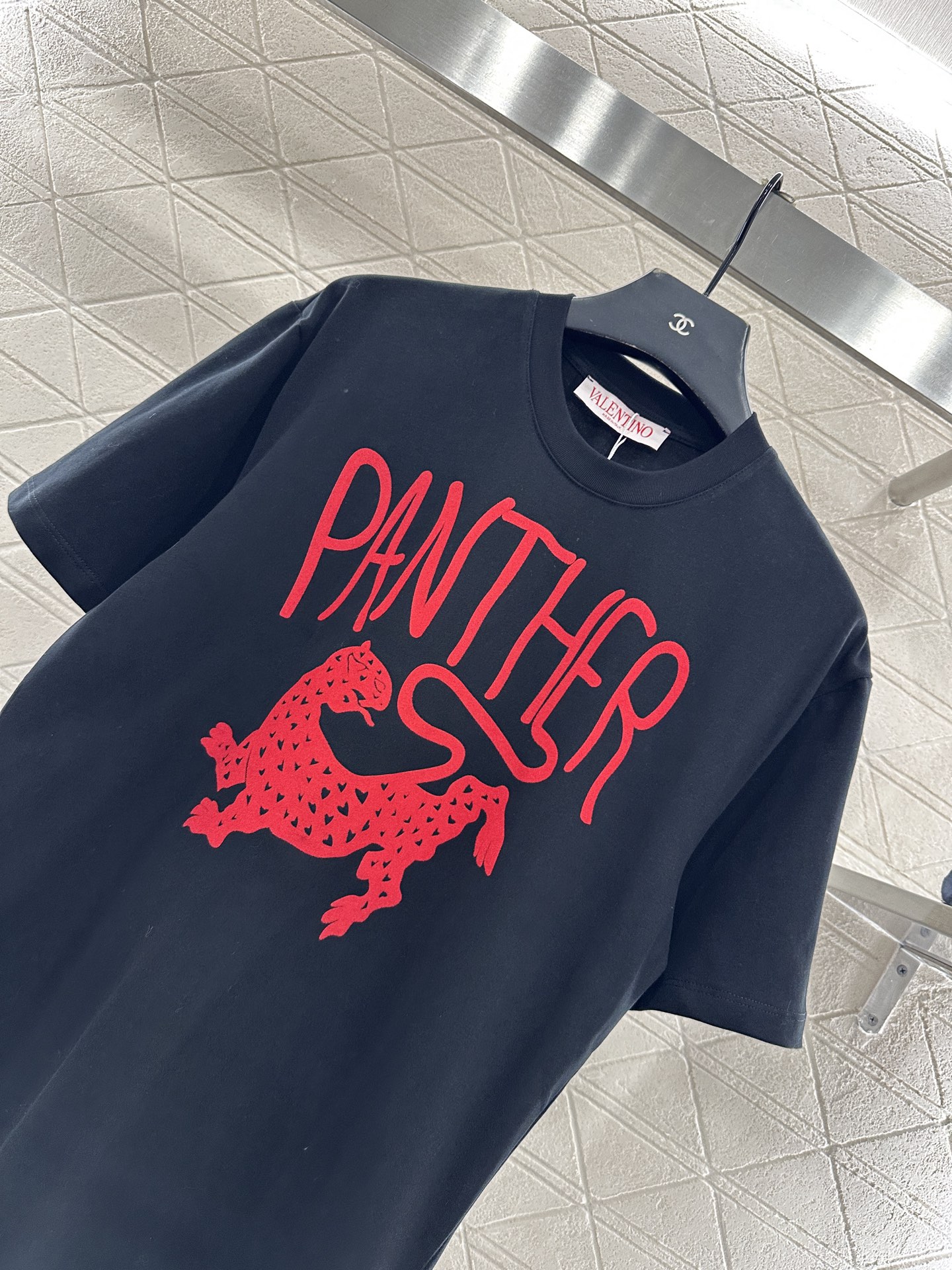 ♥Valentin*♥2025新品上架 植绒印花𝑇𝑒𝑒定制YB原生全棉材质，透气舒适，质感十足，宽松短袖