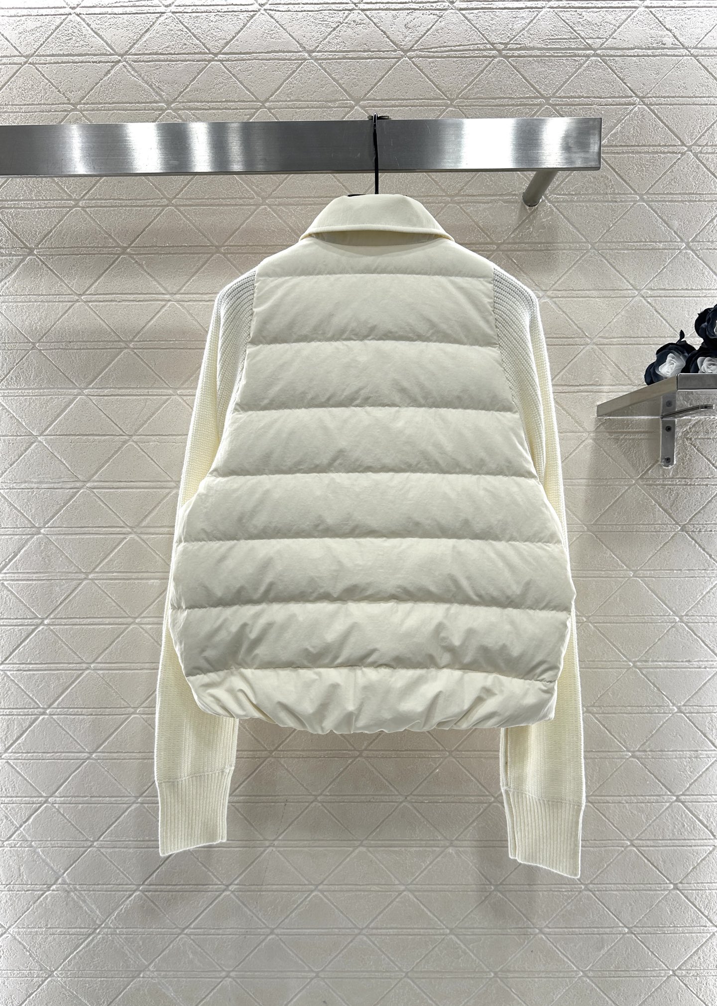 ♥BC*♥2025新品上架 针织拼接翻领羽绒外套定制YB进口防风防水尼龙材质，其工艺还原升级材质，提升秋