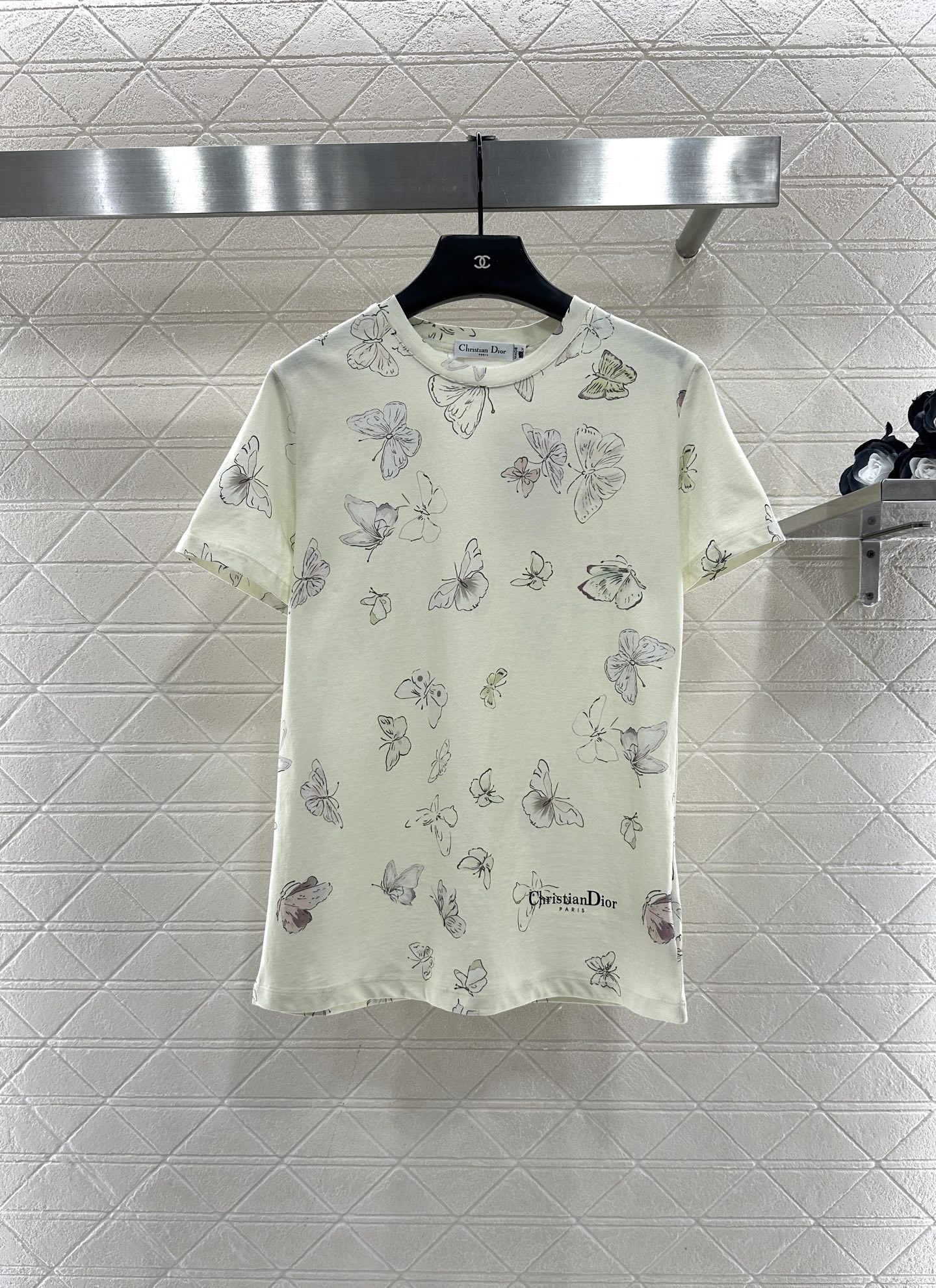 ♥Dio*♥2025新品上架 圆领印花𝑇𝑒𝑒定制YB斜纹全棉材质，质感高级，柔软舒适，常规短袖T恤裁剪，