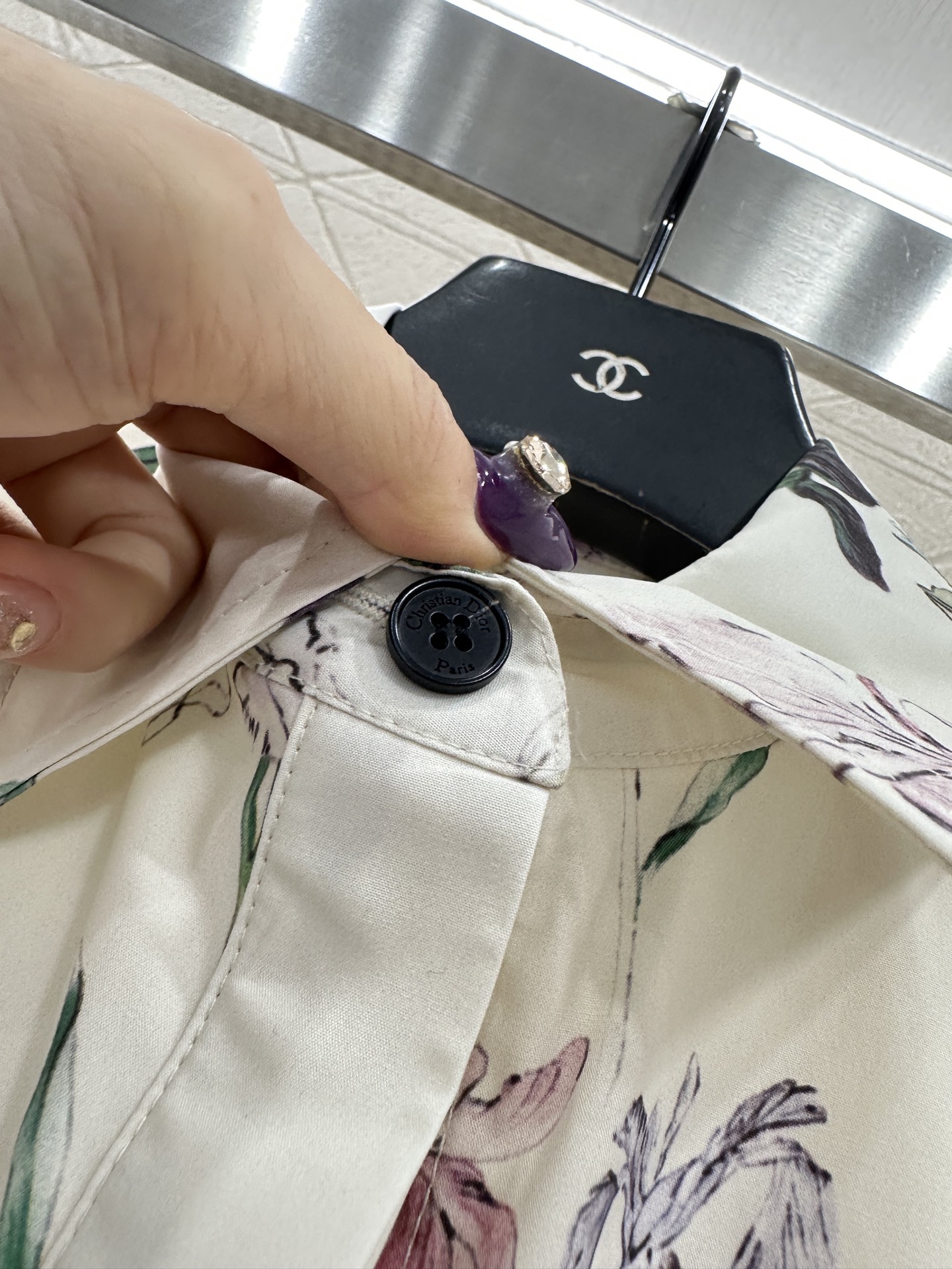 ♥Dio*♥2025新品上架 直喷印花短袖连衣裙定制YB斜纹全棉材质，质感垂顺舒适，吸湿透气，翻领短袖连