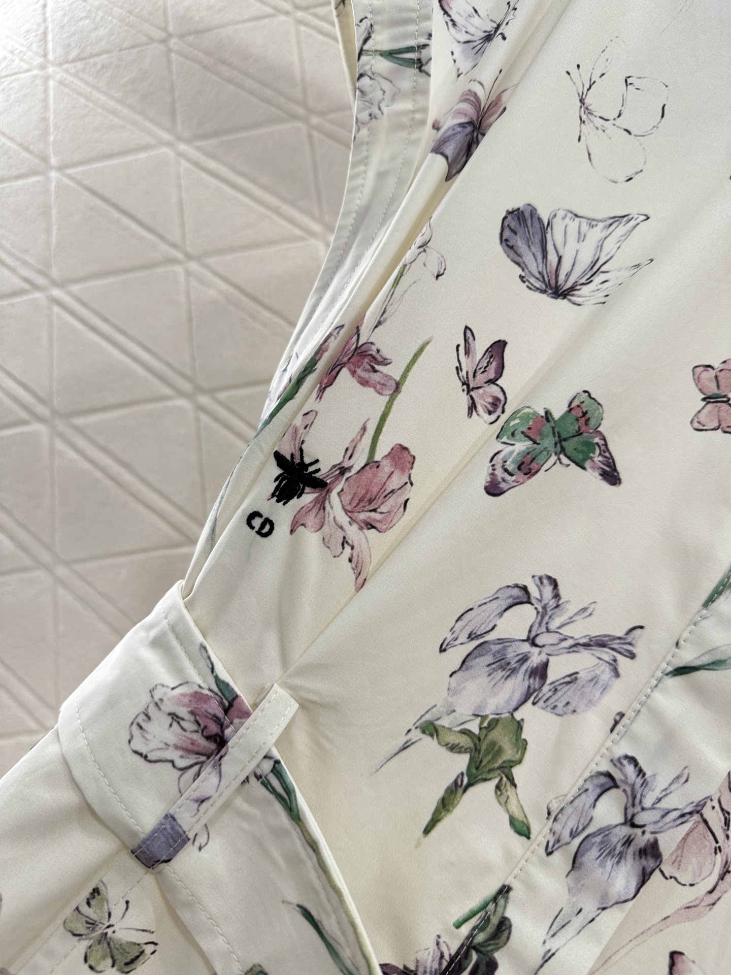 ♥Dio*♥2025新品上架 直喷印花短袖连衣裙定制YB斜纹全棉材质，质感垂顺舒适，吸湿透气，翻领短袖连