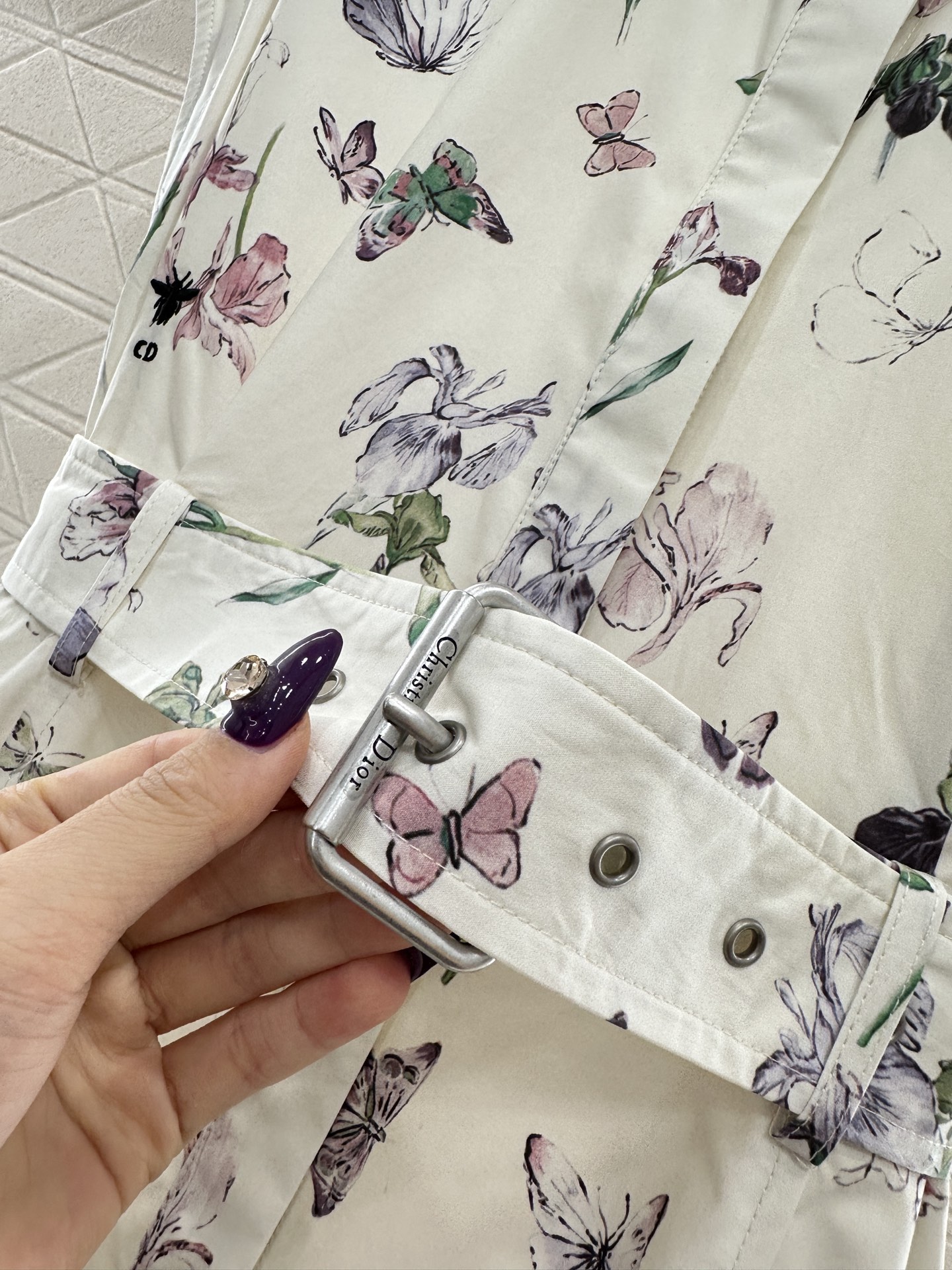 ♥Dio*♥2025新品上架 直喷印花短袖连衣裙定制YB斜纹全棉材质，质感垂顺舒适，吸湿透气，翻领短袖连