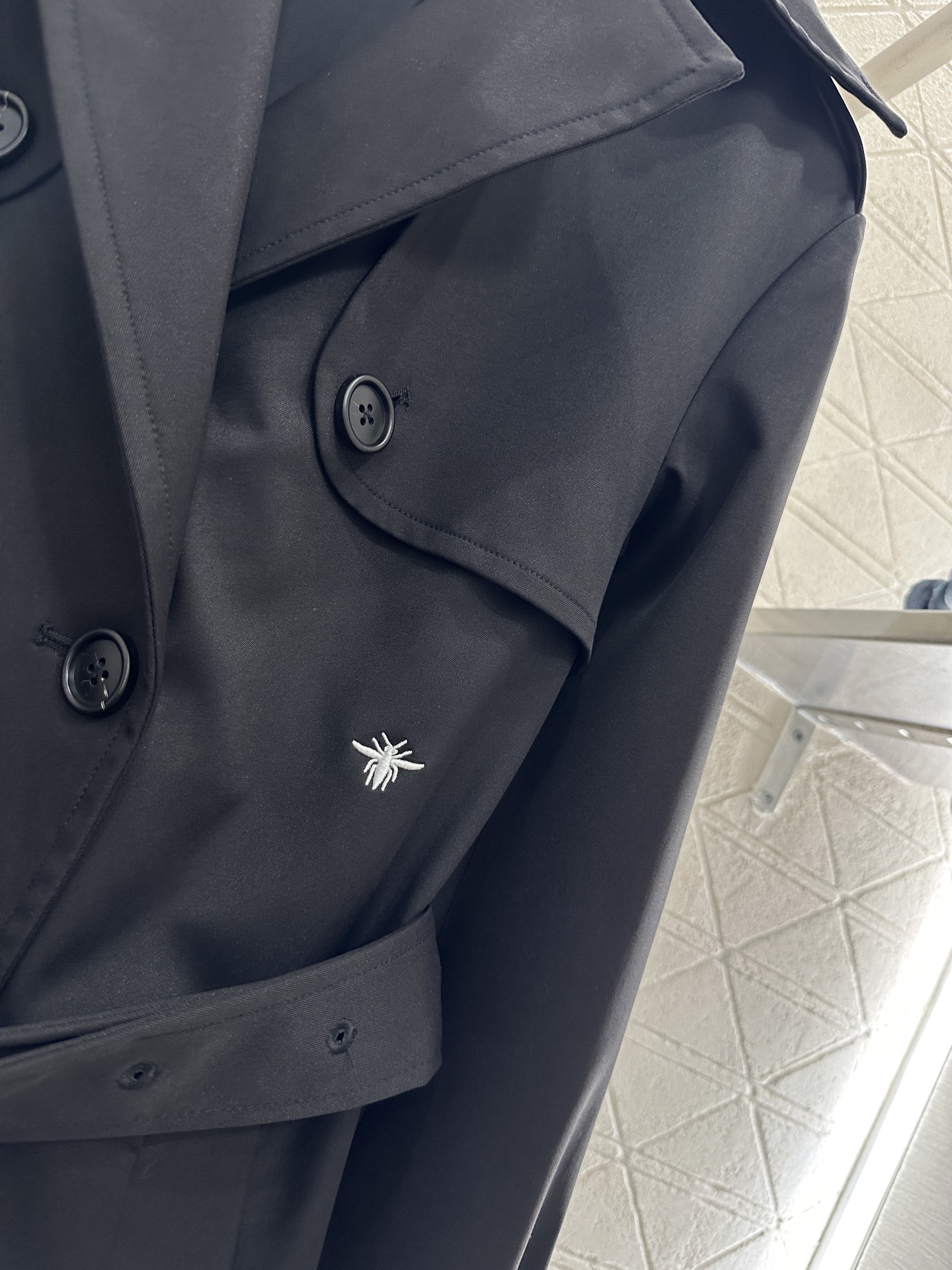 ♥Dio*♥2025新品上架 腰带长款风衣外套定制YB进口风衣材质，工艺处理，挺括有型，翻领长款腰带风衣