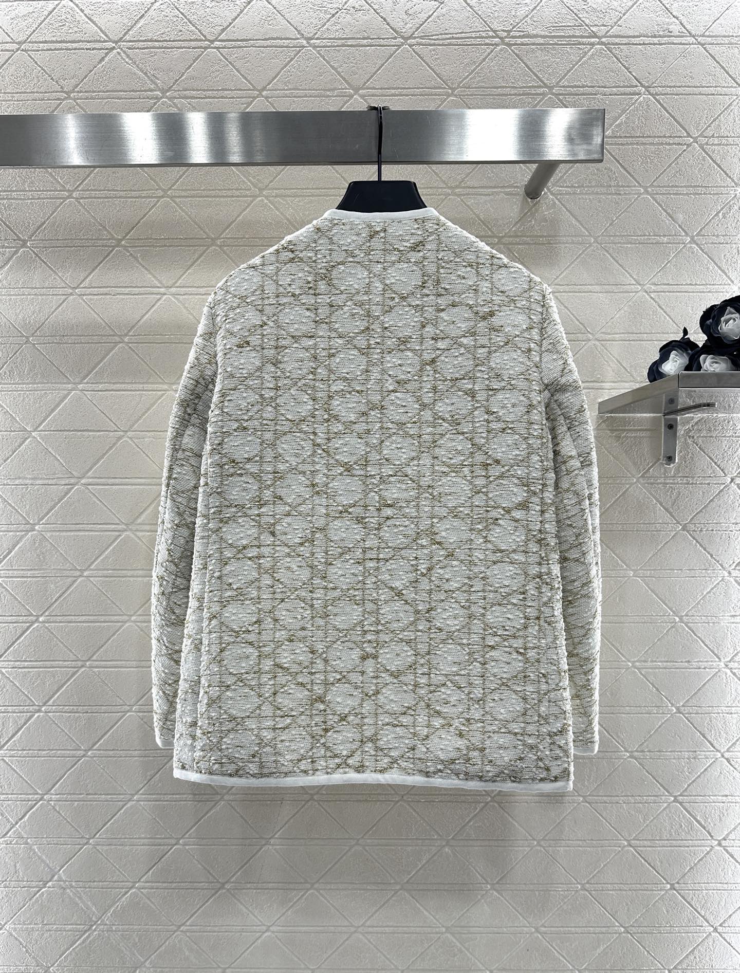 ♥Dio*♥2025新品上架 藤格纹提花外套裙裤套装定制YB进口提花材质，质感高级，品相十足，圆领廓形外