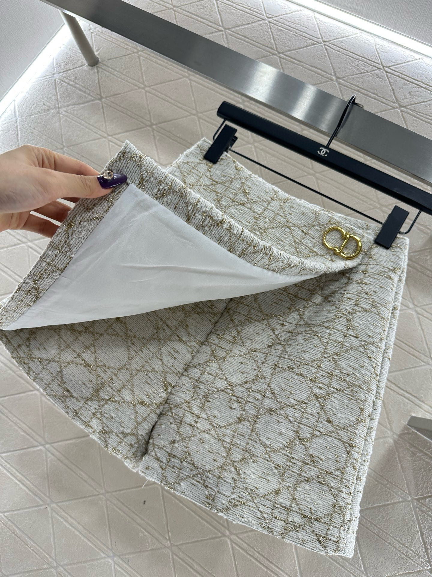 ♥Dio*♥2025新品上架 藤格纹提花外套裙裤套装定制YB进口提花材质，质感高级，品相十足，圆领廓形外