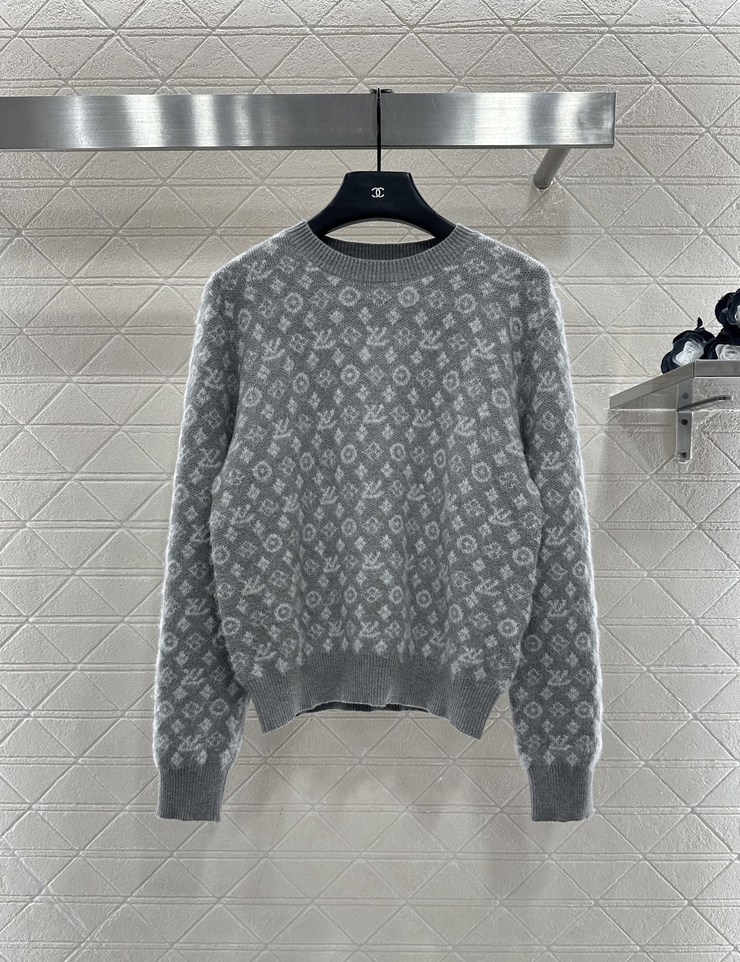 ♥Louis vuitto*♥2025新品上架 提花圆领套头毛衣定制YB羊毛针织材质，质感高级，舒适柔软