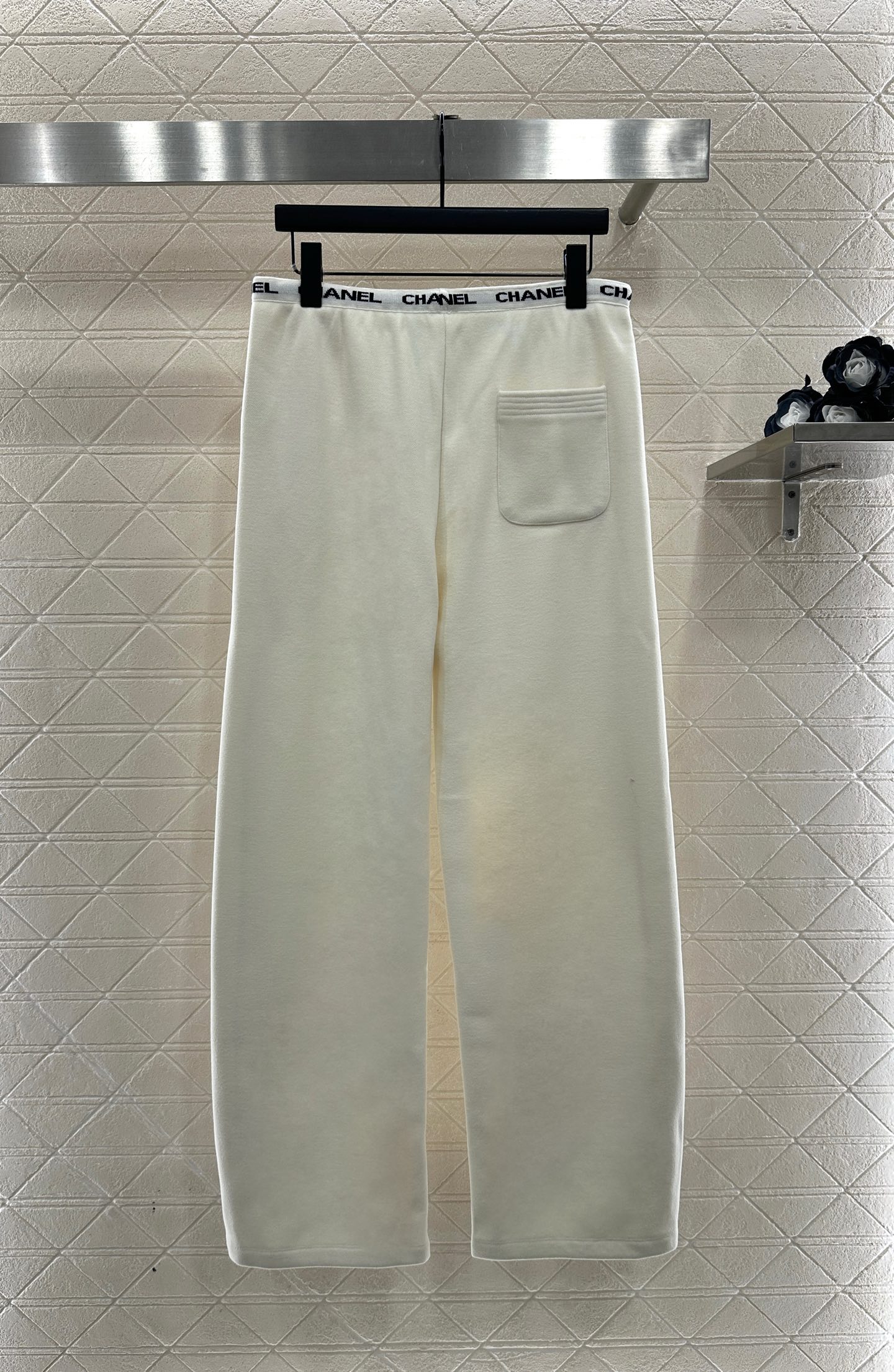 ♥Chane*♥2025新品上架 加绒织带阔腿弯刀长裤定制YB进口羊毛混纺材质，质感高级，加绒厚度，分量