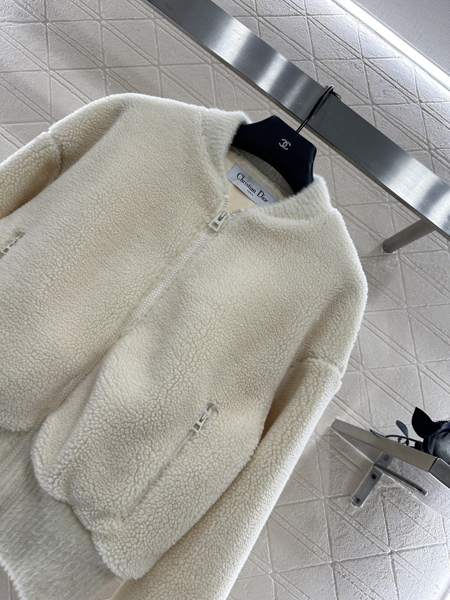 ♥Dio*♥2025新品上架 棒球螺纹泰迪羊羔外套定制YB泰迪羊羔绒材质，毛量充足，防风御寒，轻便穿脱，