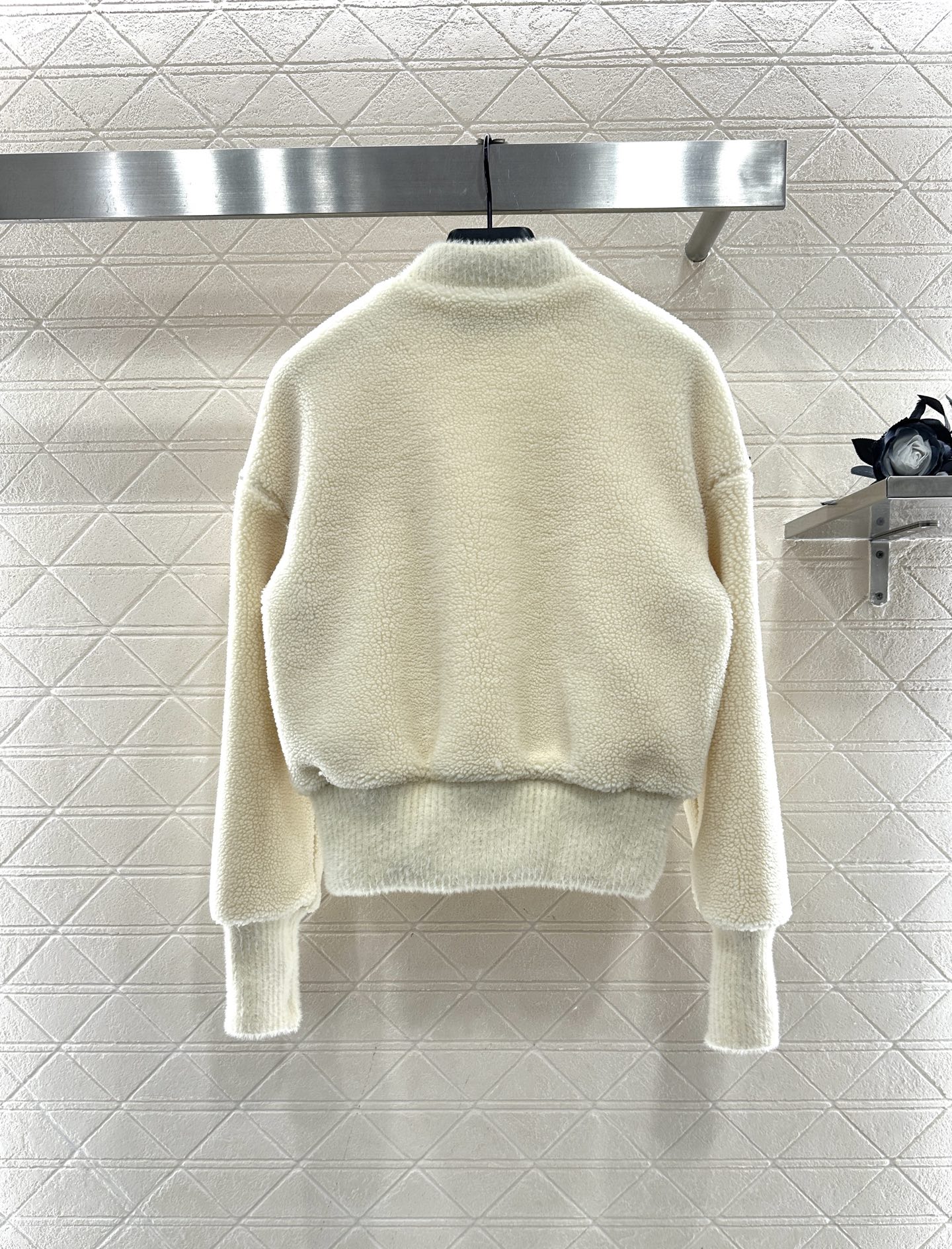 ♥Dio*♥2025新品上架 棒球螺纹泰迪羊羔外套定制YB泰迪羊羔绒材质，毛量充足，防风御寒，轻便穿脱，