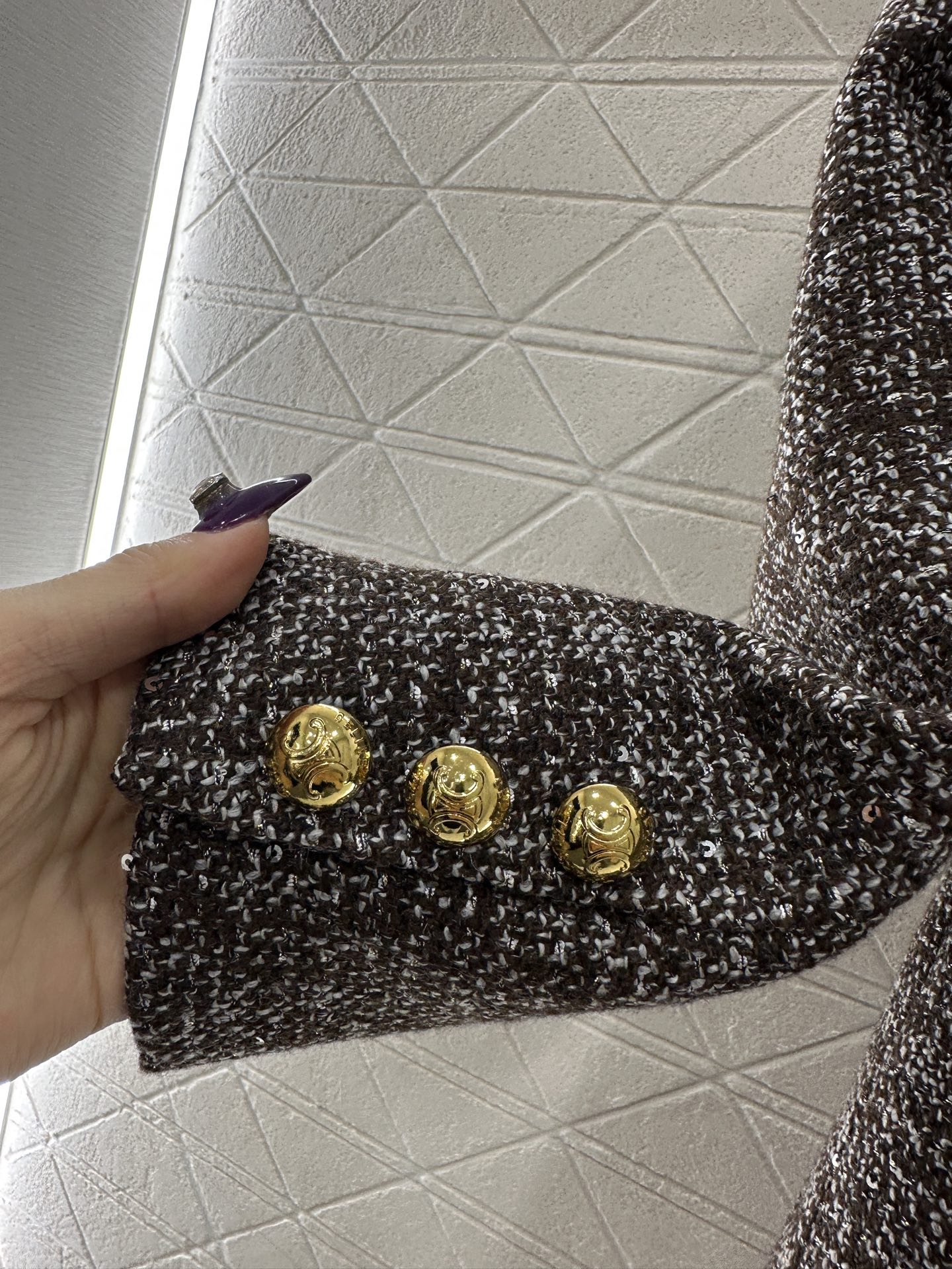 ♥Celin*♥2025新品上架 圆领捆边编织洋装外套定制YB进口粗纺羊毛呢材质，质感高级，品相十足，圆