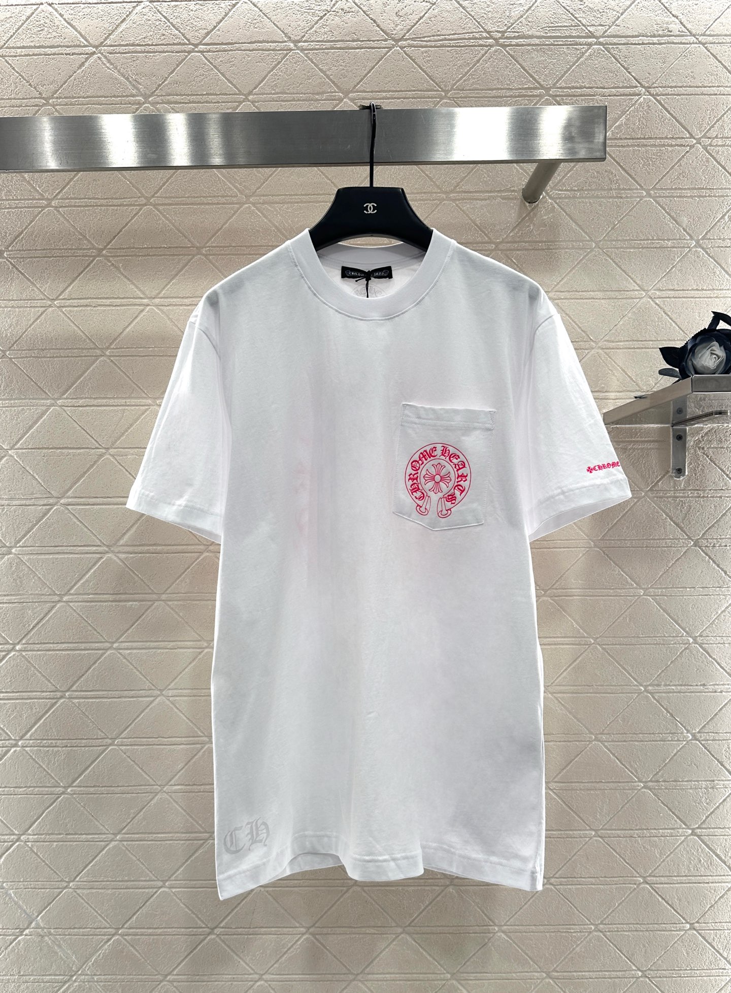 ♥Chrome hear*♥2025新品上架 字母印花短袖𝑇𝑒𝑒定制YB斜纹全棉材质，质感舒适，弹力十足